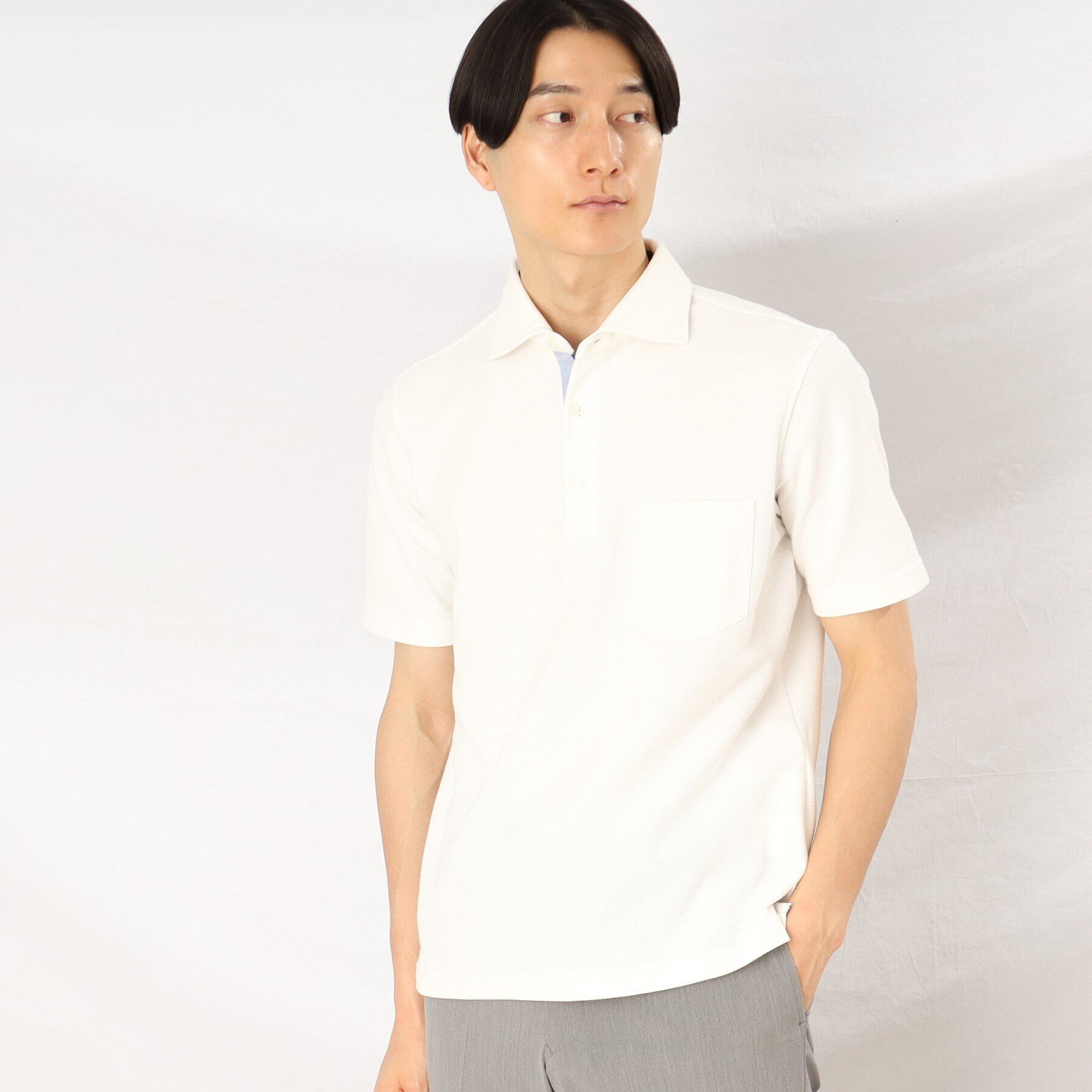 TAKEO KIKUCHI「【抗菌防臭】ハニカムメランジ ポロシャツ ベーシックカラー」|ポロシャツ|