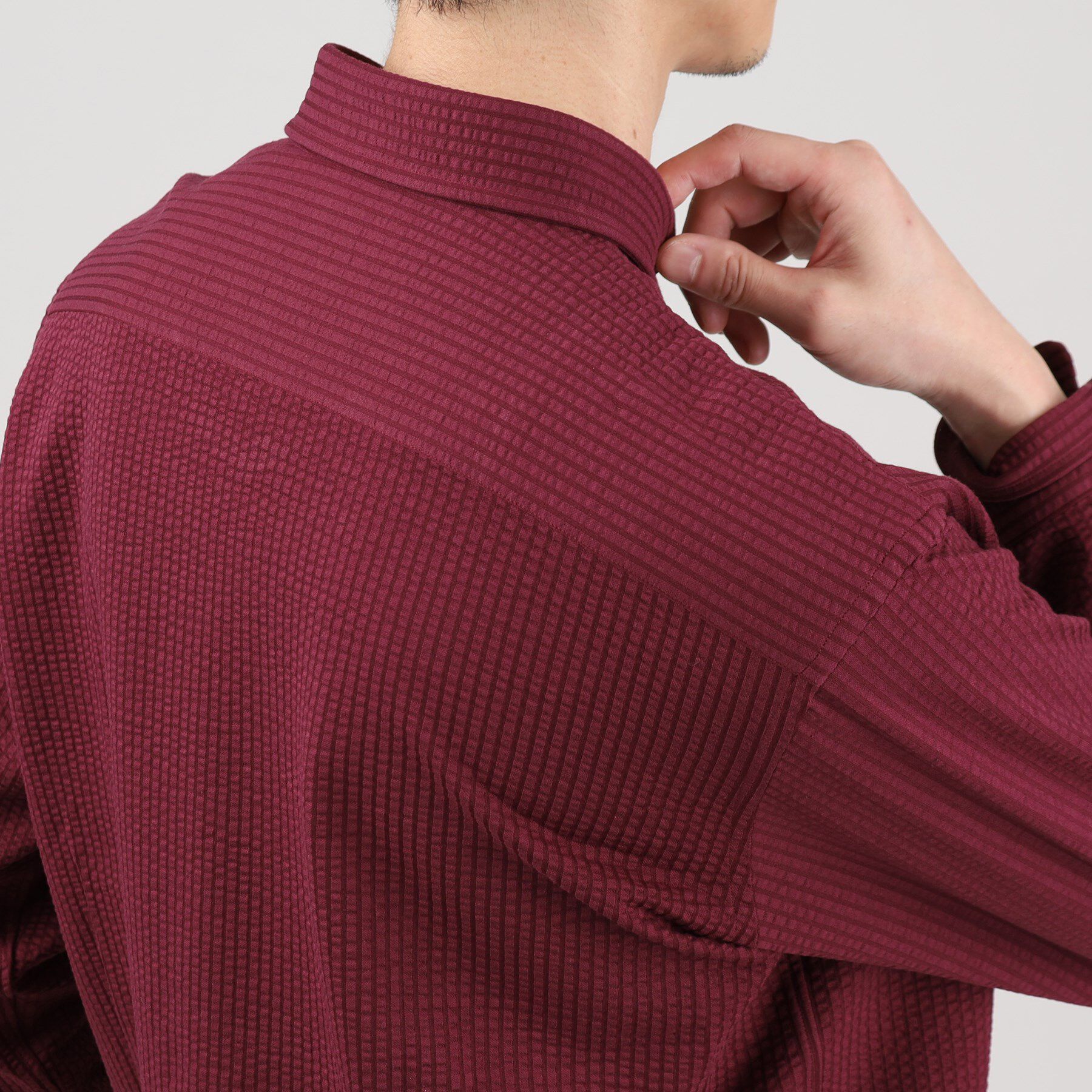 TAKEO KIKUCHI「【抗菌防臭/シーズンレス】シアサッカー ジャージシャツ」|シャツ・ブラウス|