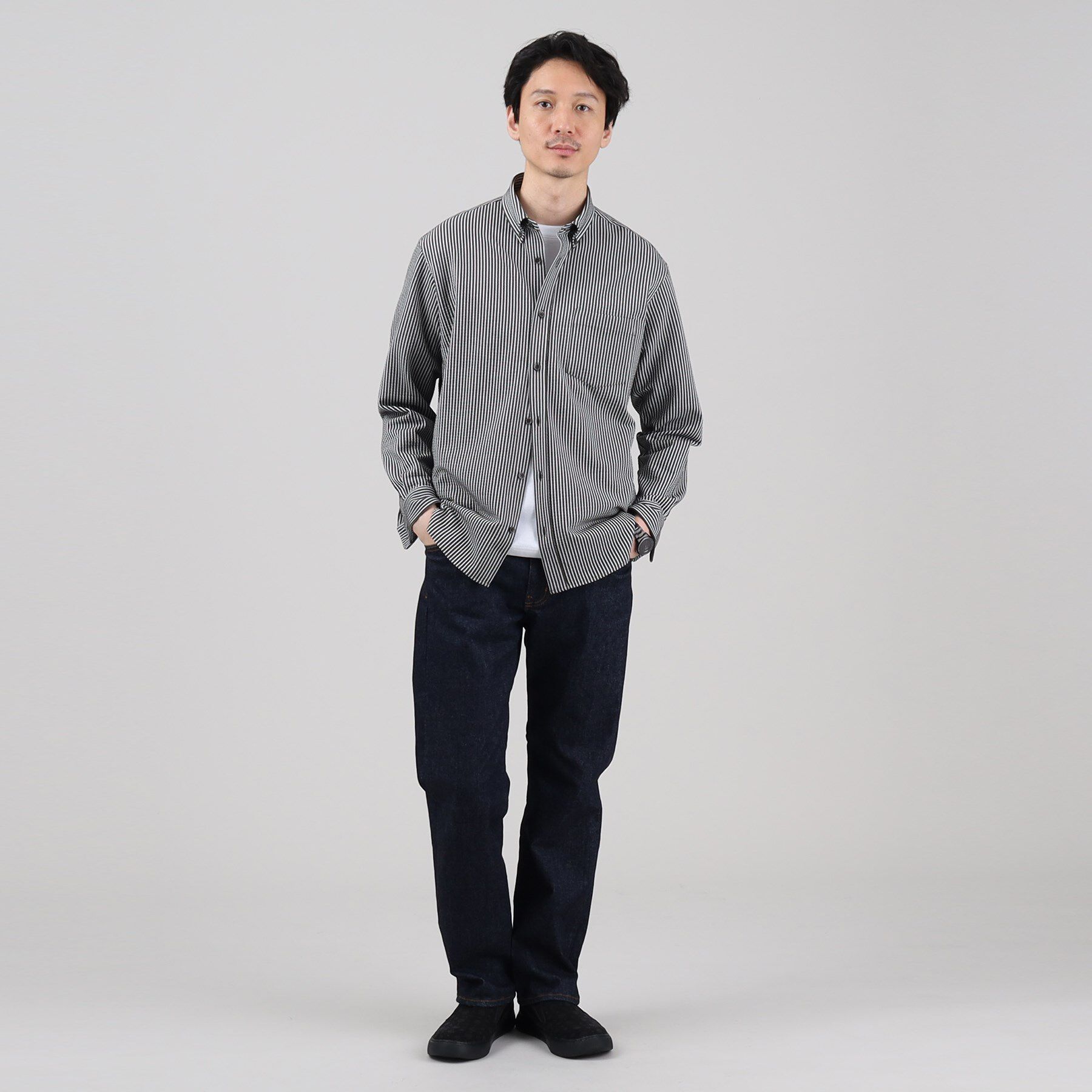 TAKEO KIKUCHI「【抗菌防臭/シーズンレス】シアサッカー ジャージシャツ」|シャツ・ブラウス|