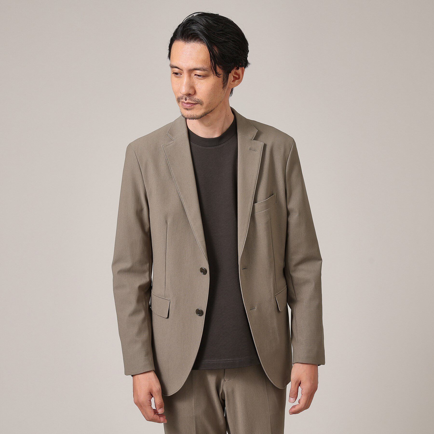 TAKEO KIKUCHI「【360&deg;ストレッチ／セットアップ対応】None Of Stress ジャケット」|テーラードジャケット|ベージュ(053)