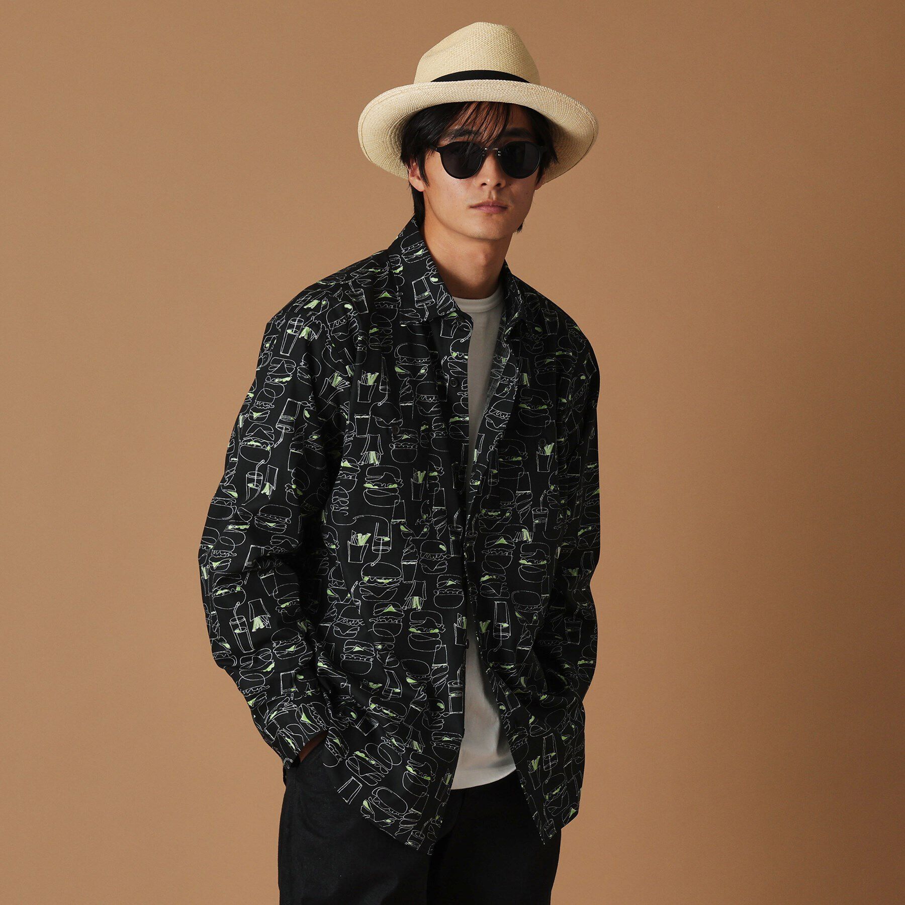 40CARATS&525「ハンバーガープリント シャツ」|シャツ・ブラウス|