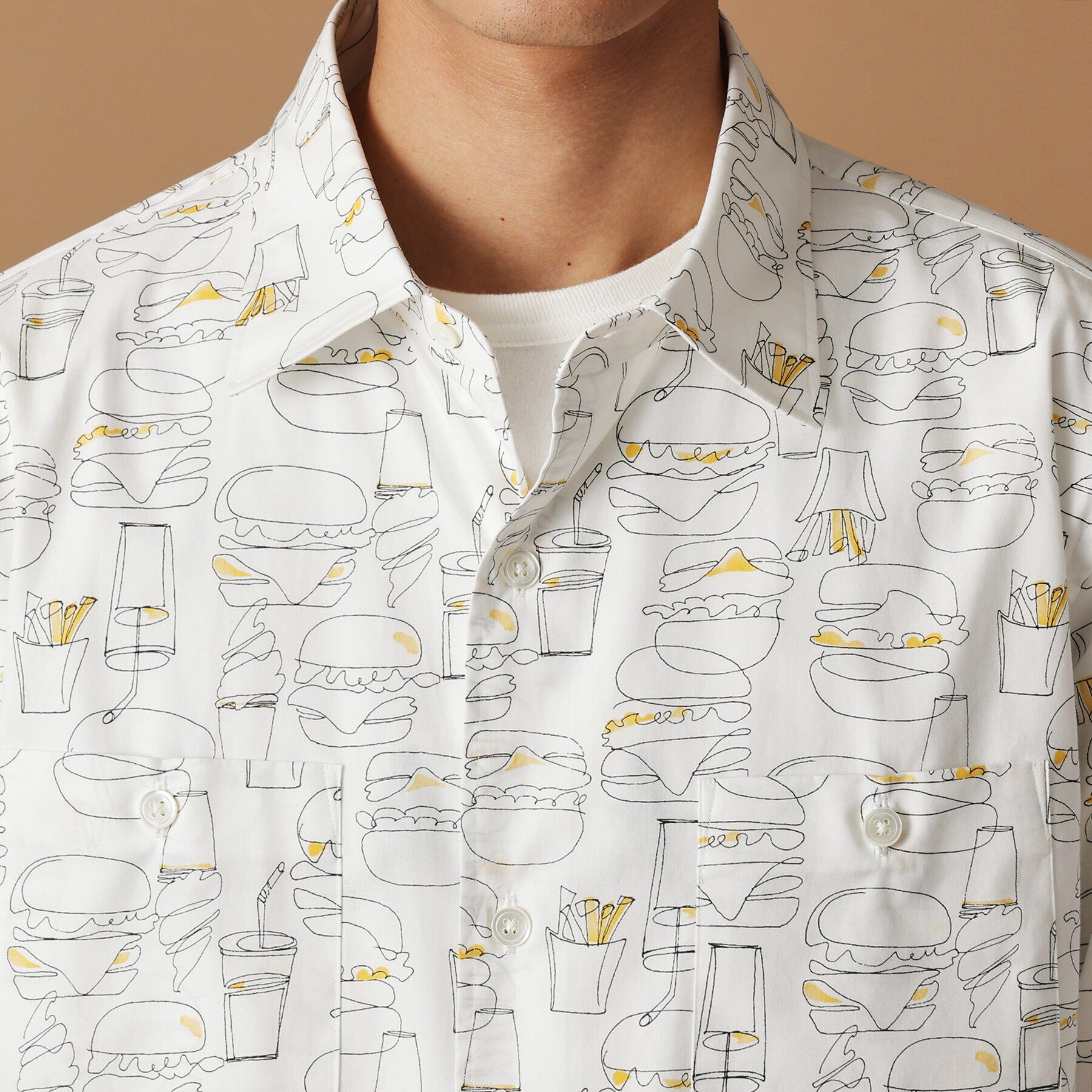 40CARATS&525「ハンバーガープリント シャツ」|シャツ・ブラウス|