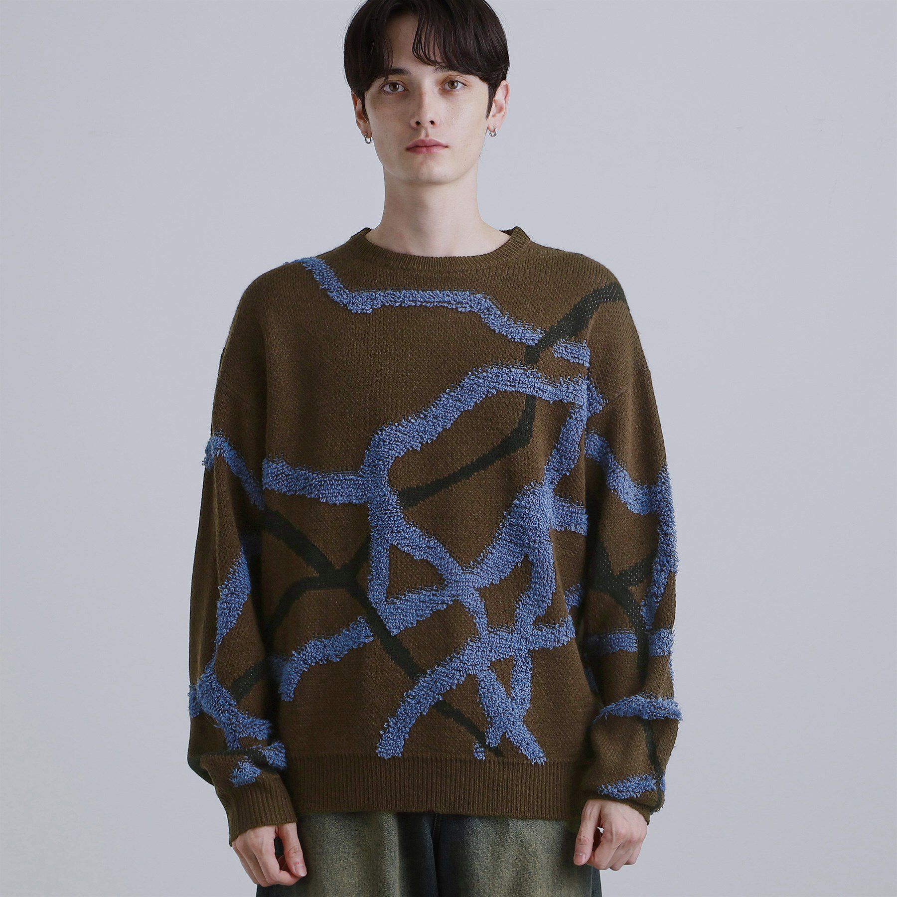 tk.TAKEO KIKUCHI「サガララインアートニットプルオーバー」|ニット・セーター|