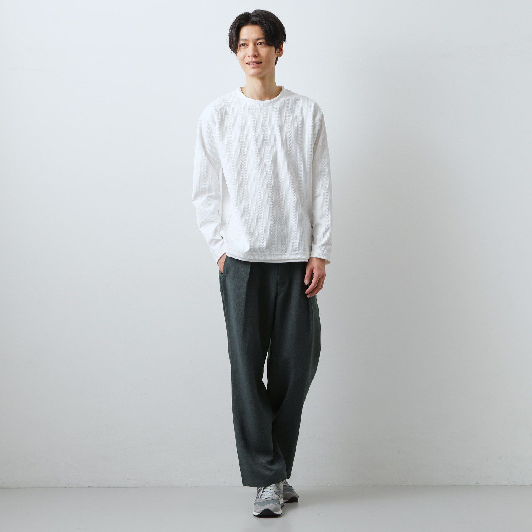 THE SHOP TK「【LINO FINE】リネンライク　ワイドイージーパンツ  吸水速乾/イージーケア/UVカット/洗濯」|その他|