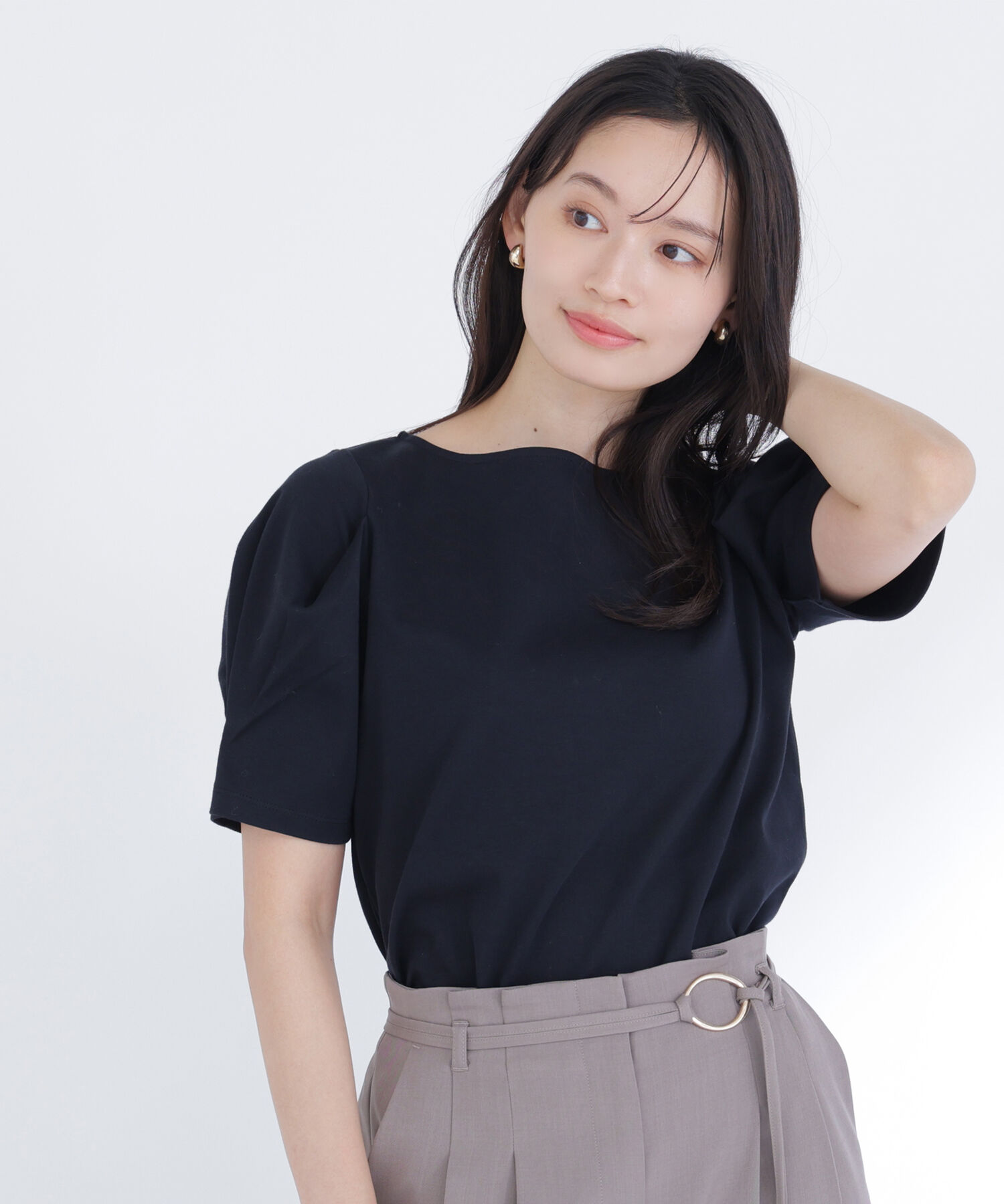  「ベーシックTシャツ フォルムスリーブ」|Tシャツ・カットソー|