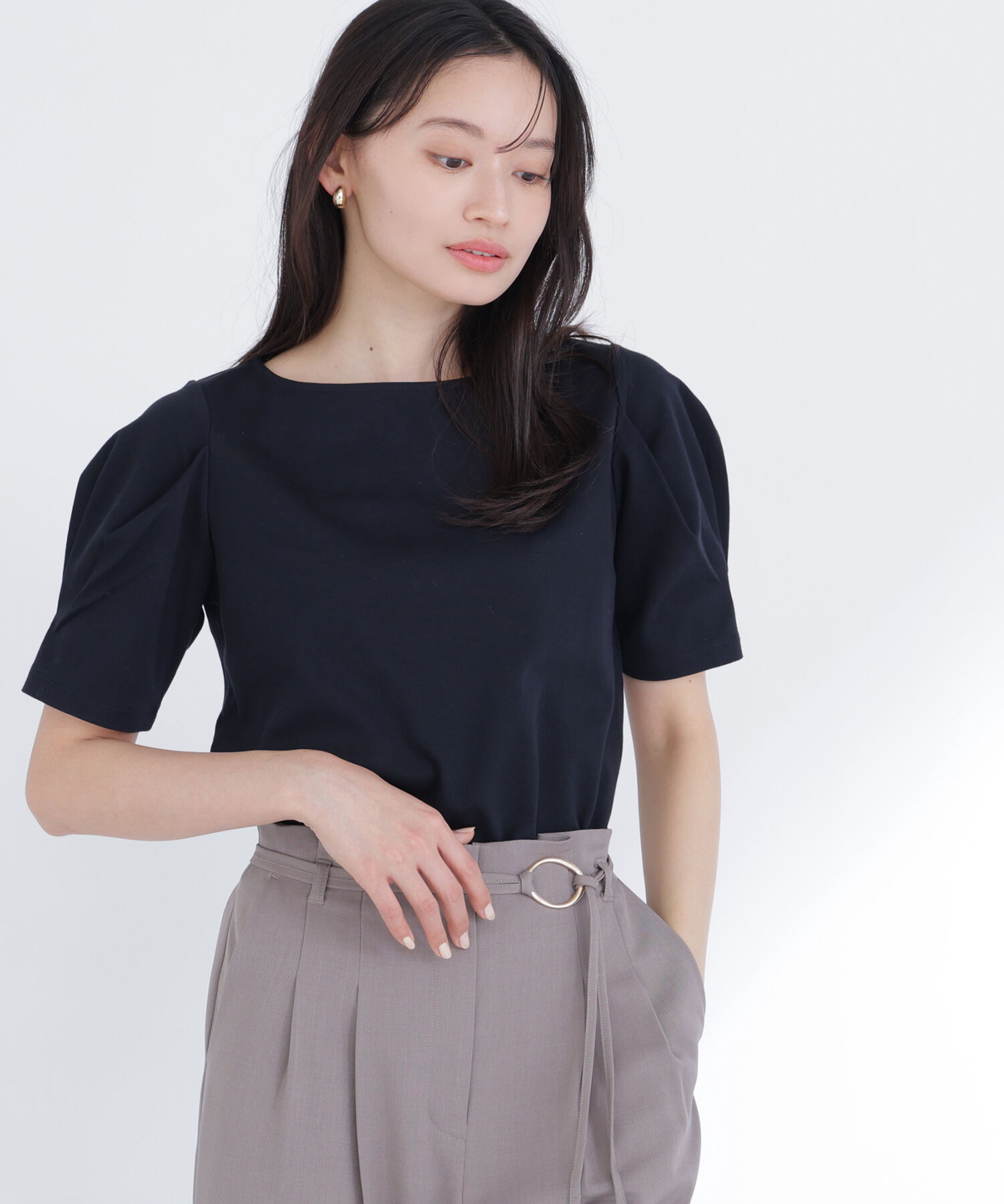  「ベーシックTシャツ フォルムスリーブ」|Tシャツ・カットソー|