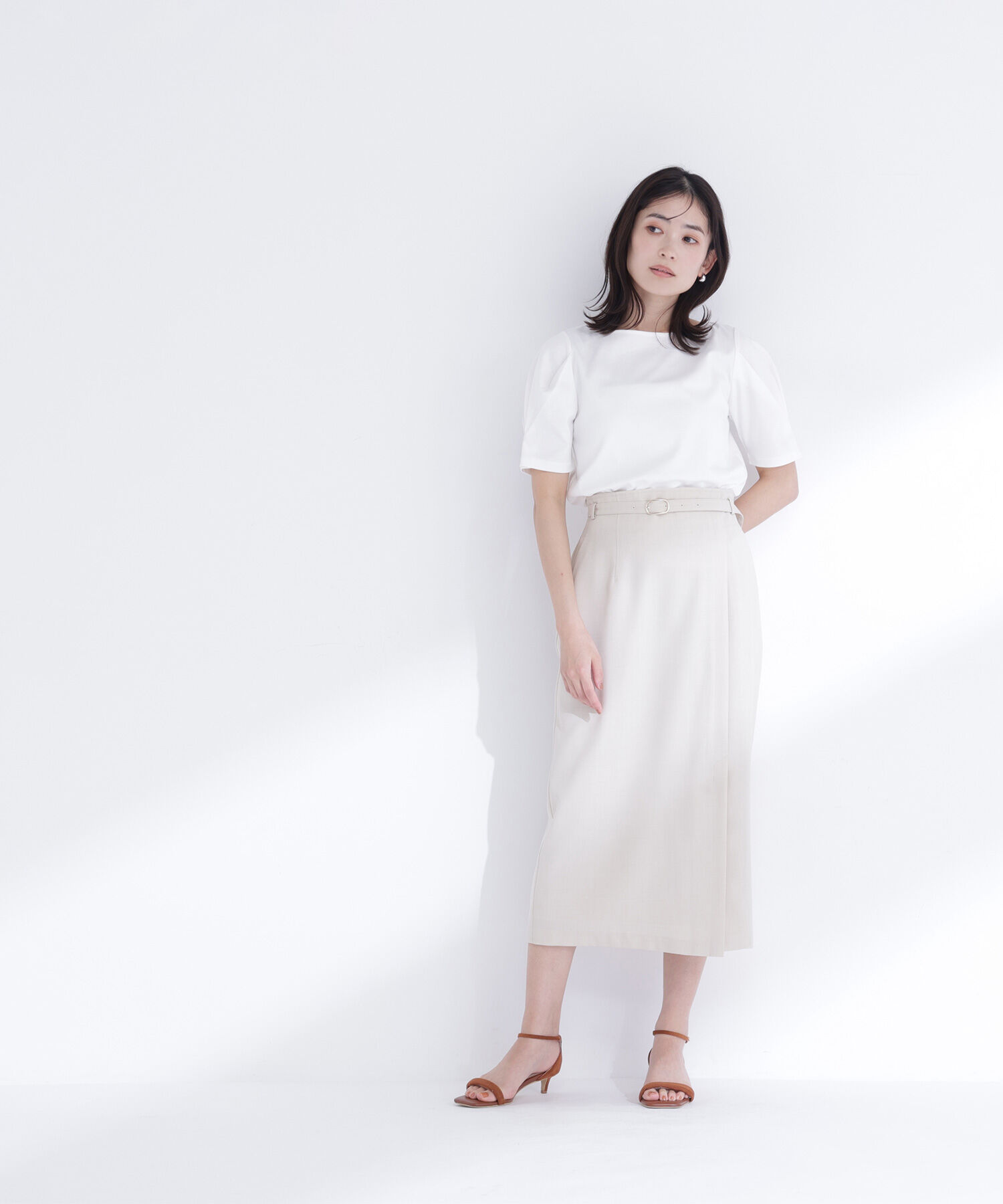  「ベーシックTシャツ フォルムスリーブ」|Tシャツ・カットソー|