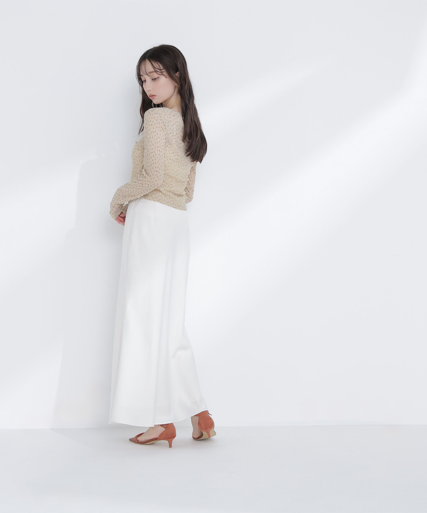  「フラワープリントシャーリングカットソー」|Tシャツ・カットソー|