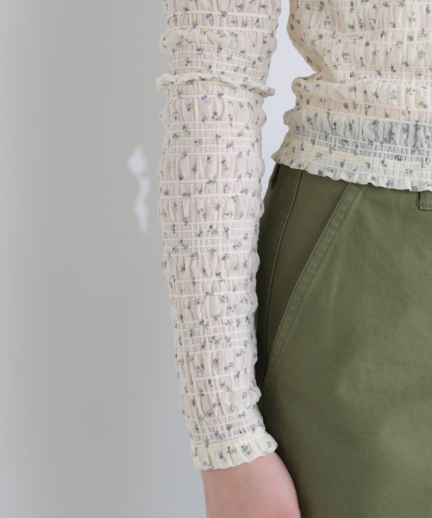  「フラワープリントシャーリングカットソー」|Tシャツ・カットソー|