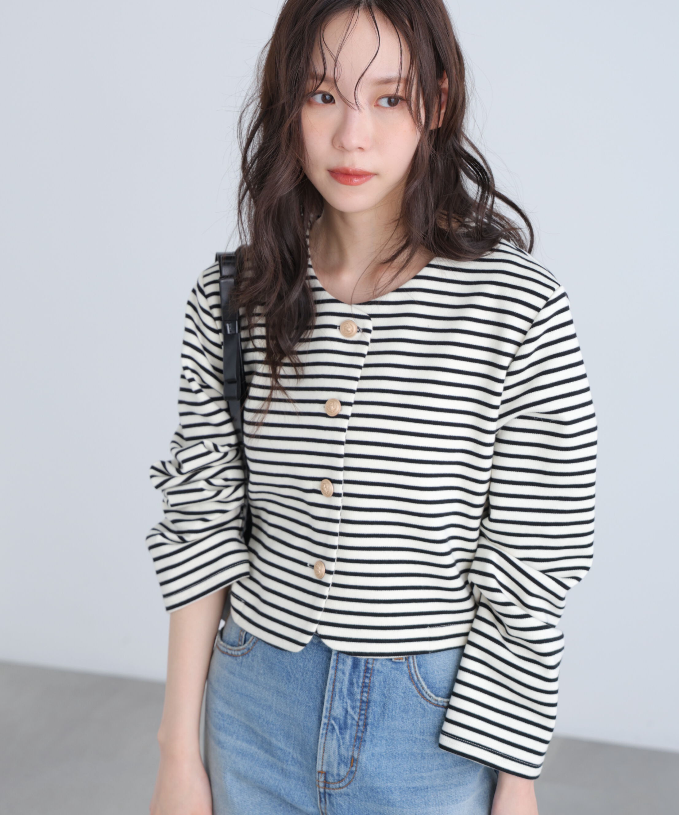  「金ボタンノーカラージャケット」|ブルゾン・スタジャン|