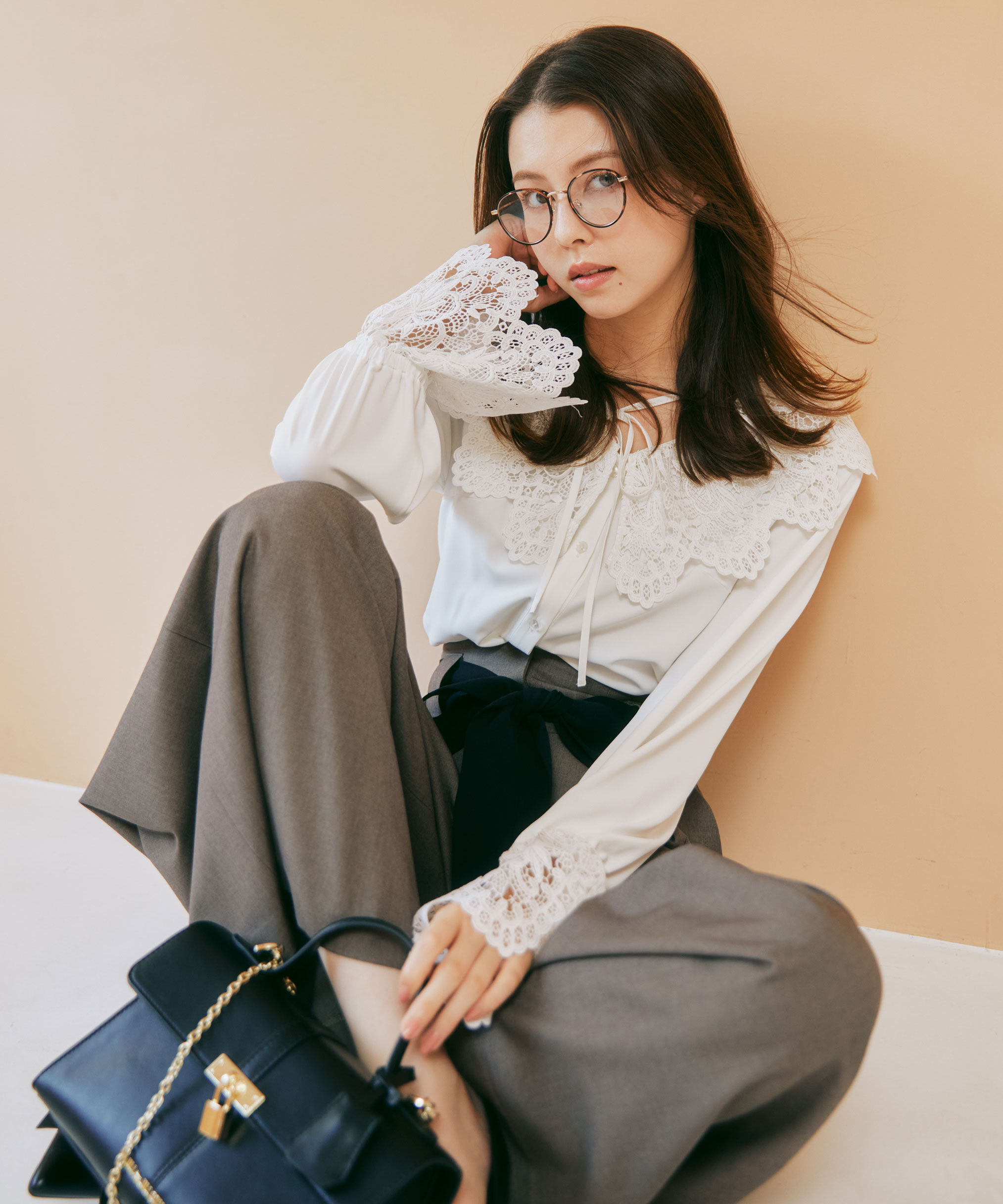  「レース衿ブラウス」|シャツ・ブラウス|