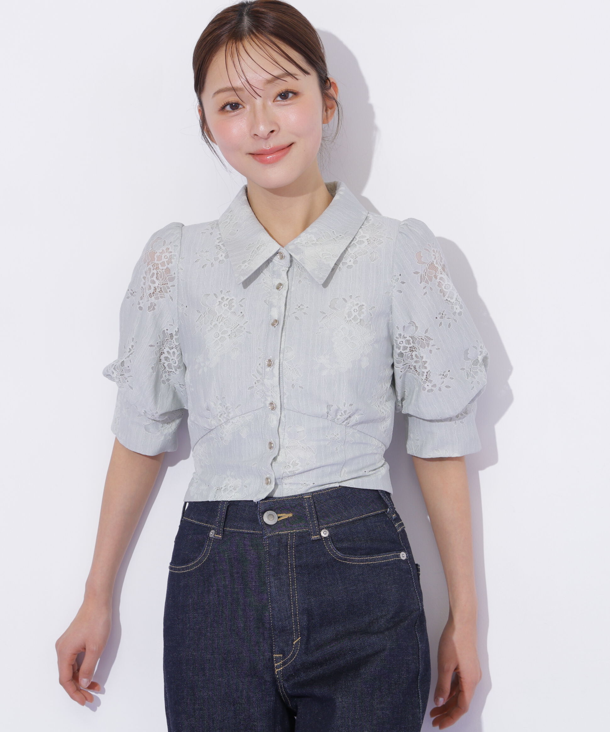  「ウエストビスチェデザインブラウス」|シャツ・ブラウス|