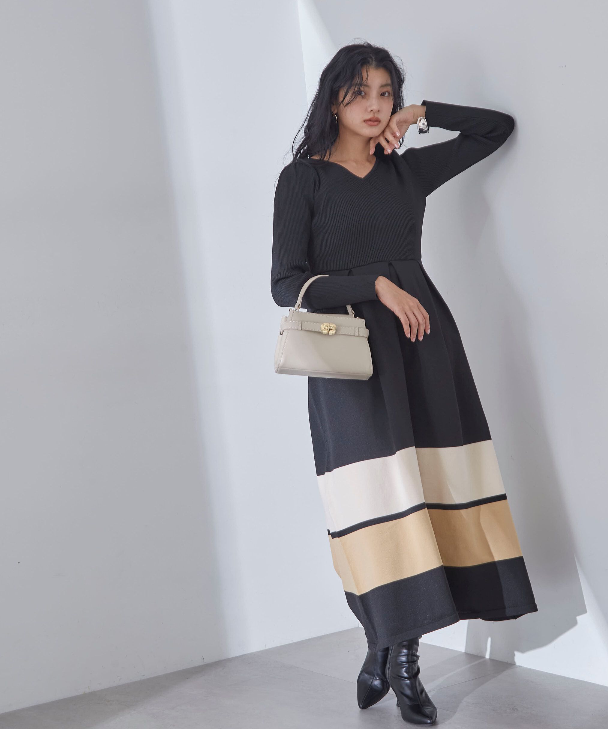 PROPORTION BODY DRESSING「バックリボンニットワンピース」|ワンピース|