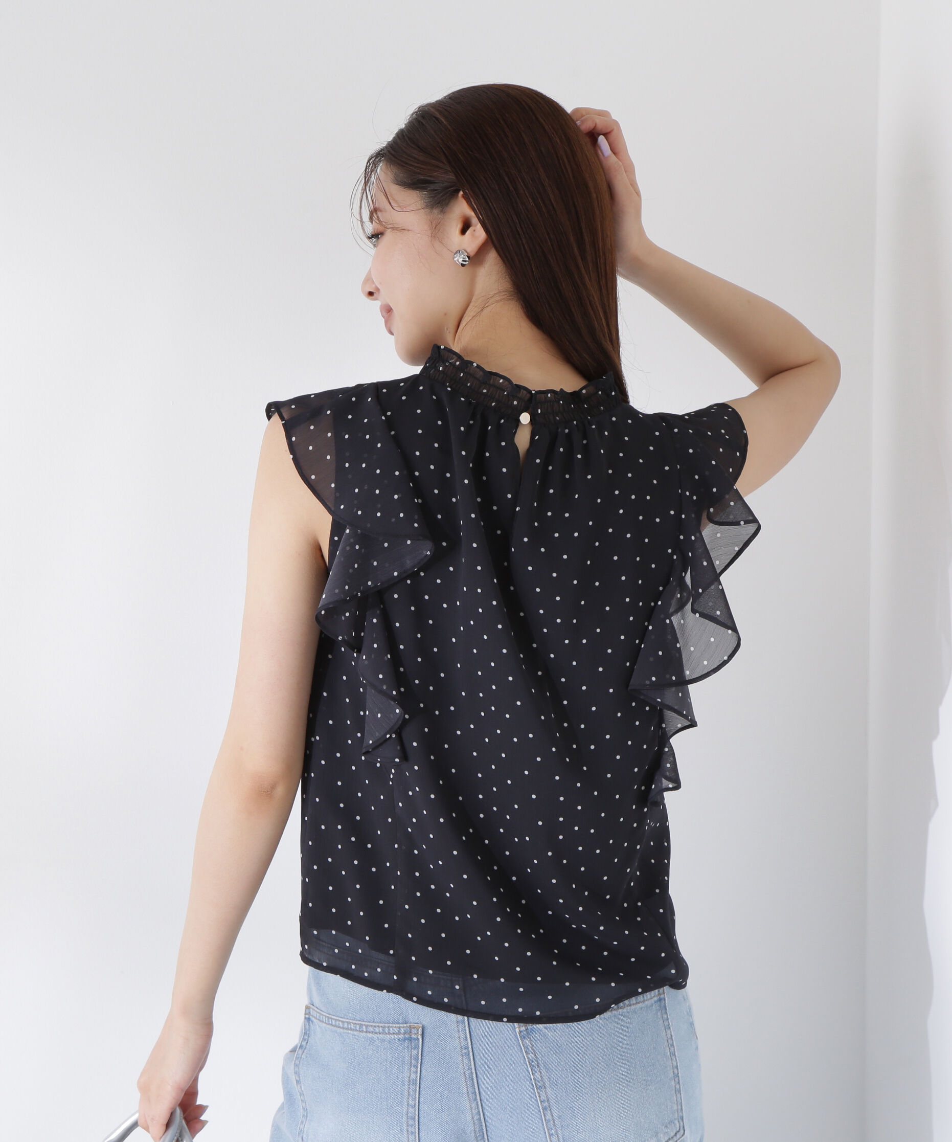 PROPORTION BODY DRESSING「ドット柄半袖ブラウス」|シャツ・ブラウス|