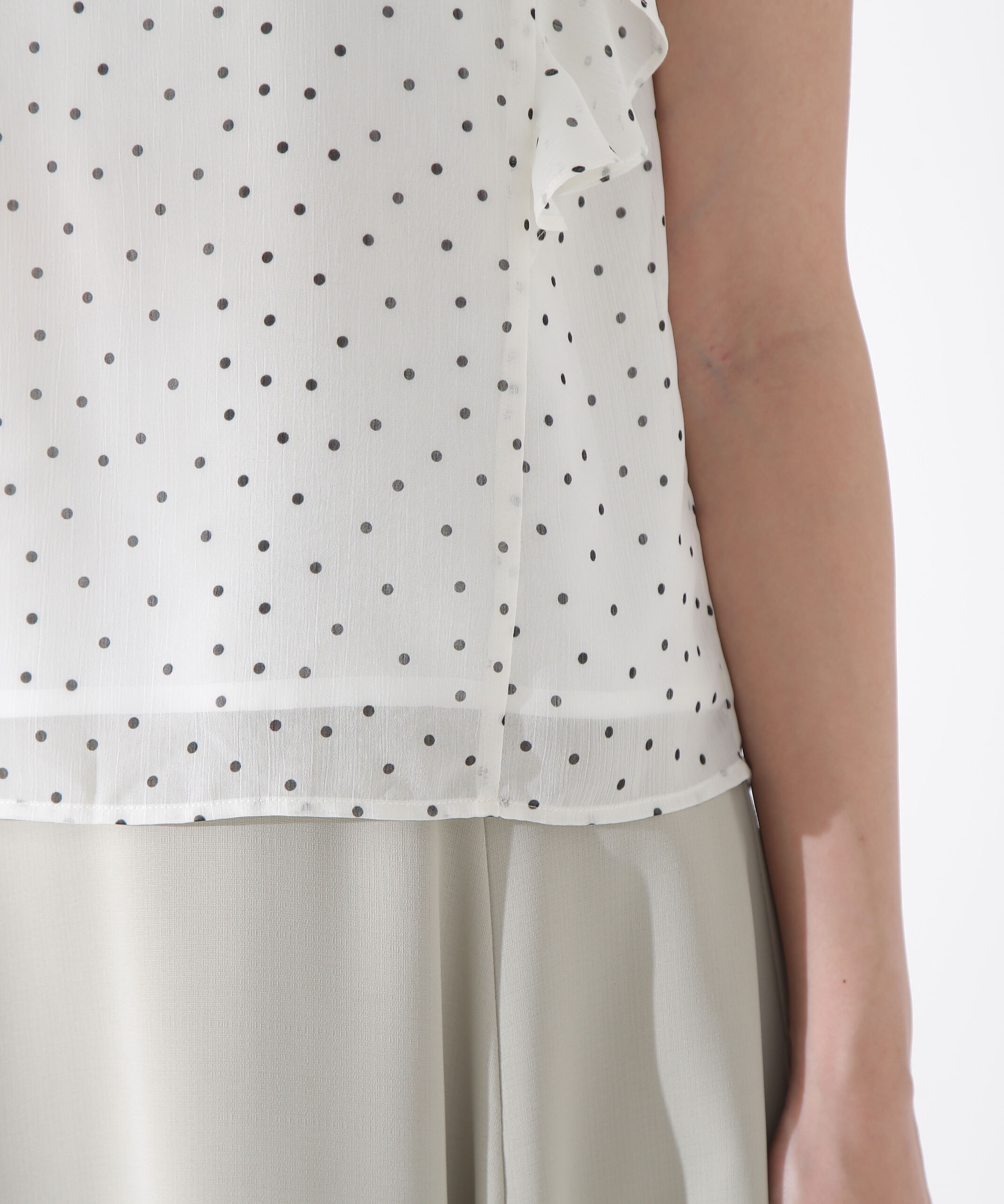 PROPORTION BODY DRESSING「ドット柄半袖ブラウス」|シャツ・ブラウス|