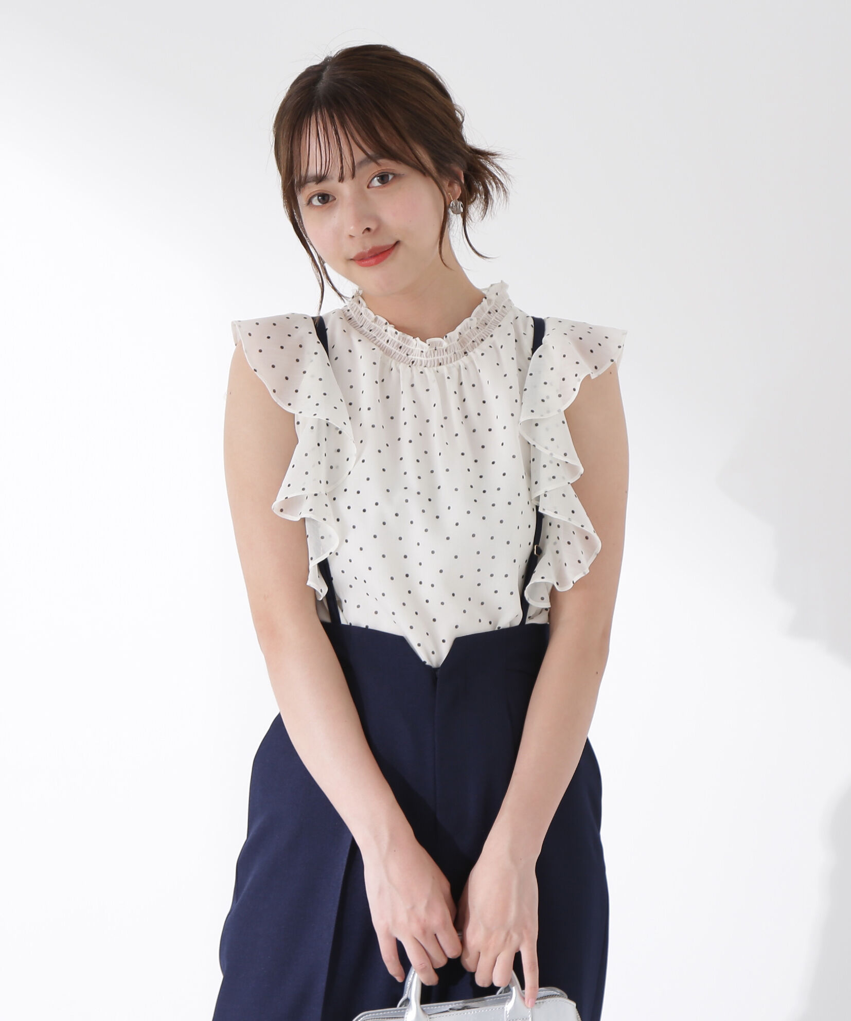 PROPORTION BODY DRESSING「ドット柄半袖ブラウス」|シャツ・ブラウス|