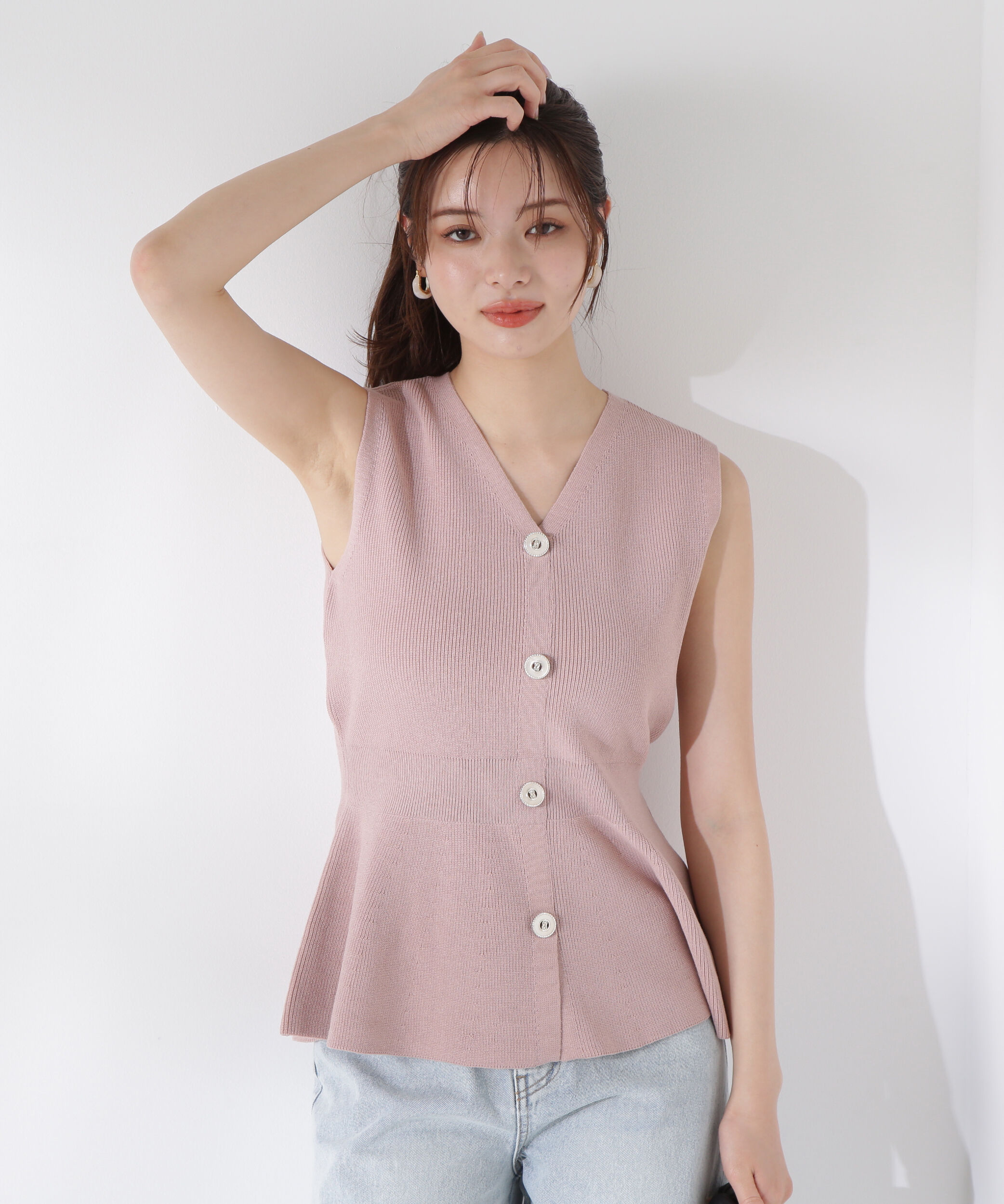 PROPORTION BODY DRESSING「畦ペプラムプルオーバー」|ニット・セーター|