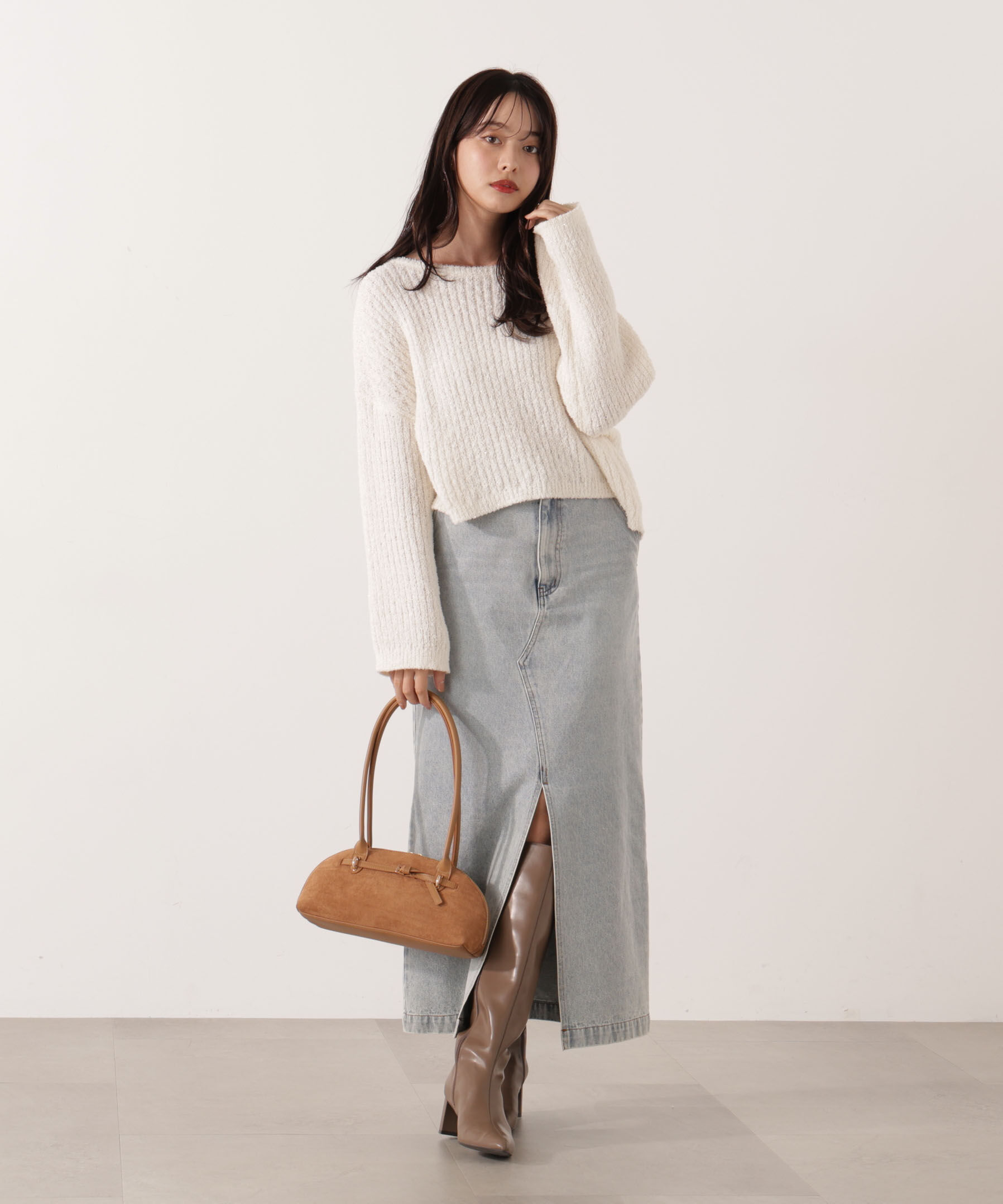 PROPORTION BODY DRESSING「デニムナロースカート」|スカート|