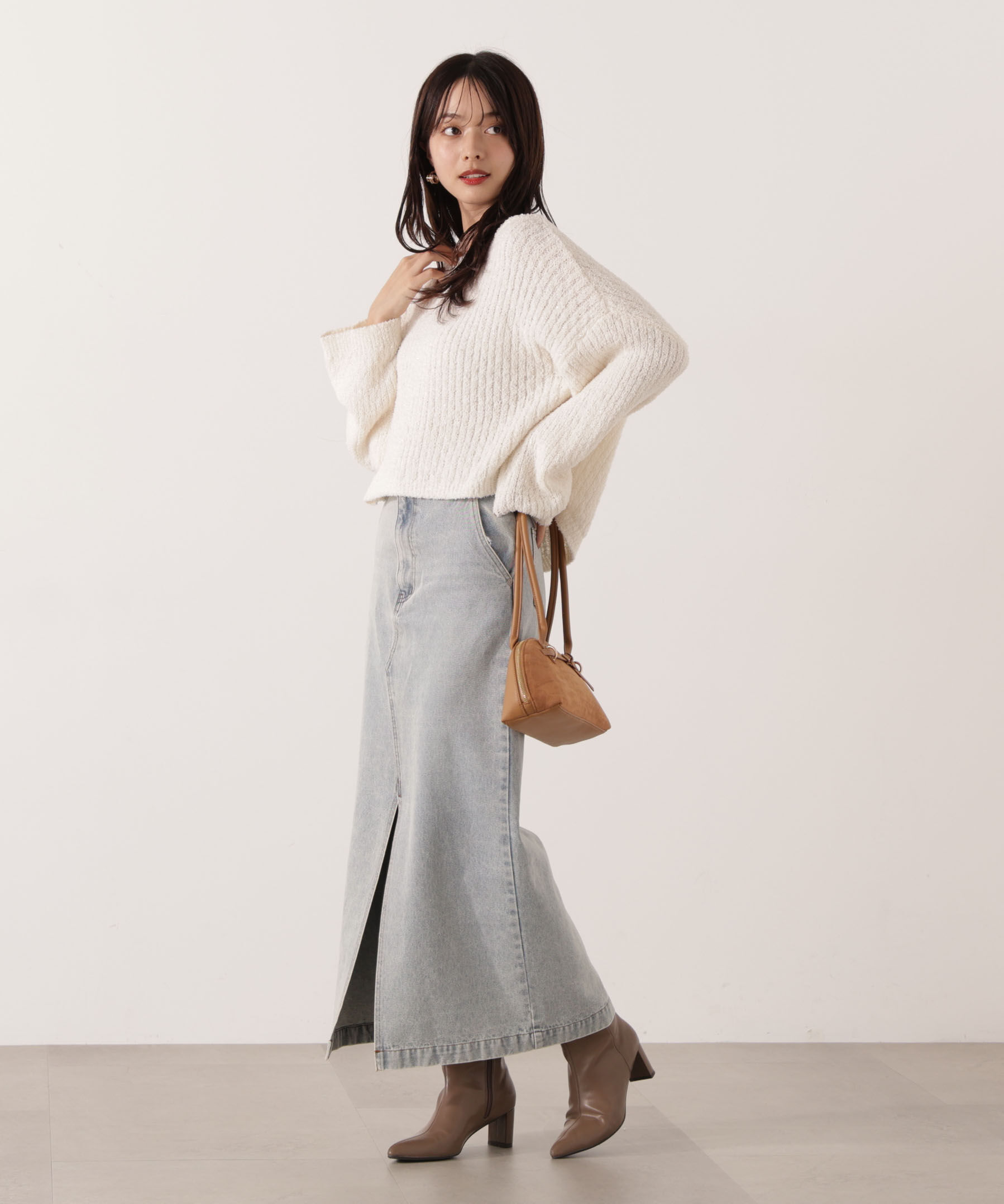 PROPORTION BODY DRESSING「デニムナロースカート」|スカート|