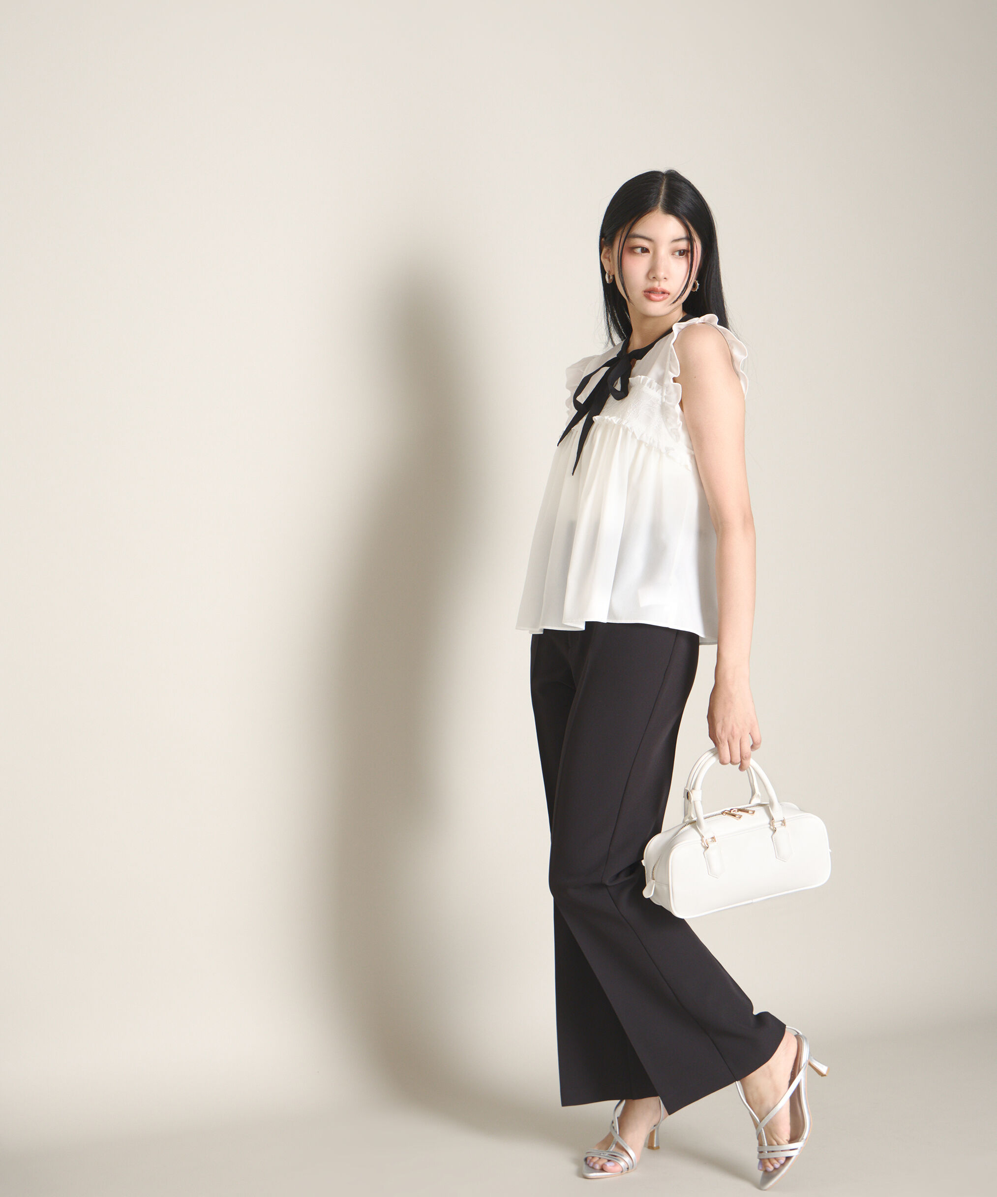 PROPORTION BODY DRESSING「レースドッキングボウタイブラウス」|シャツ・ブラウス|