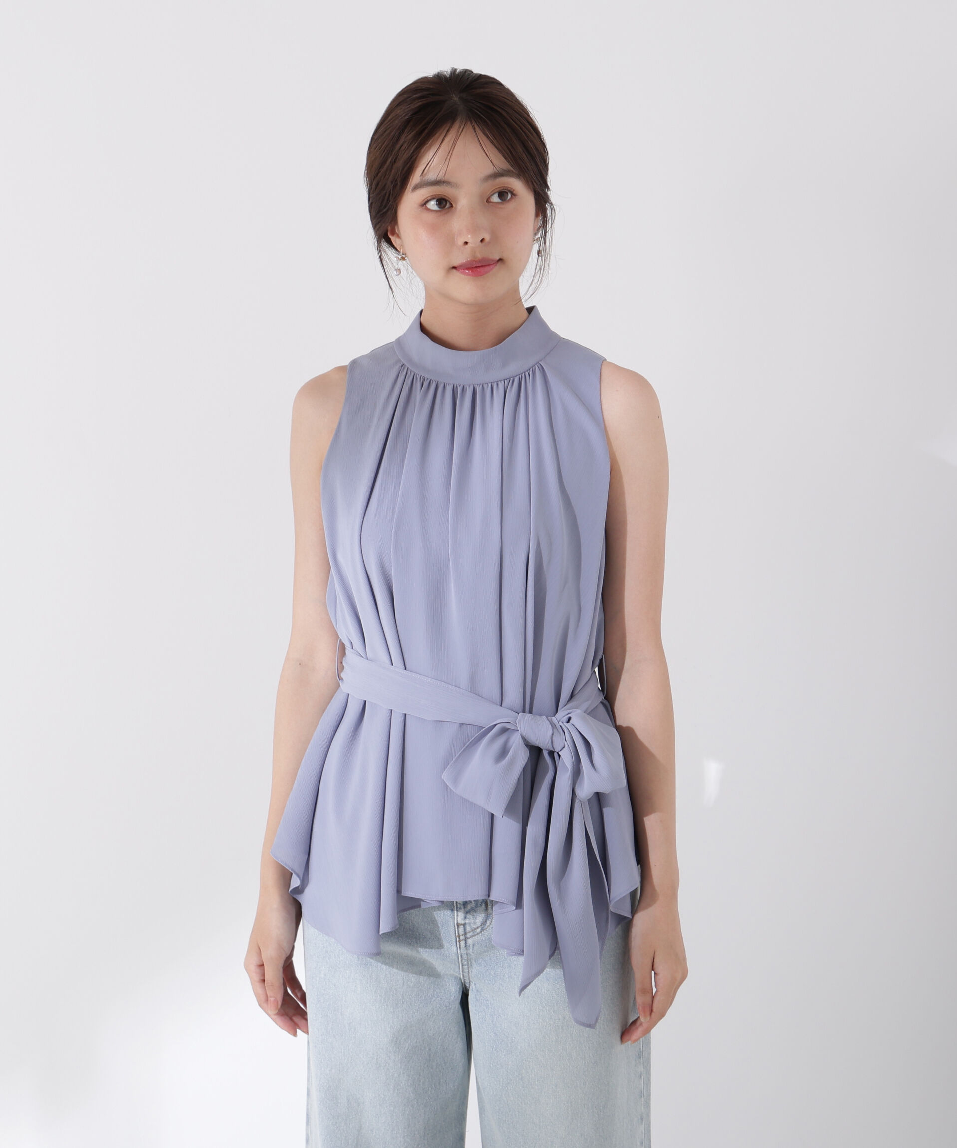 PROPORTION BODY DRESSING「ベルト付楊柳ブラウス」|シャツ・ブラウス|