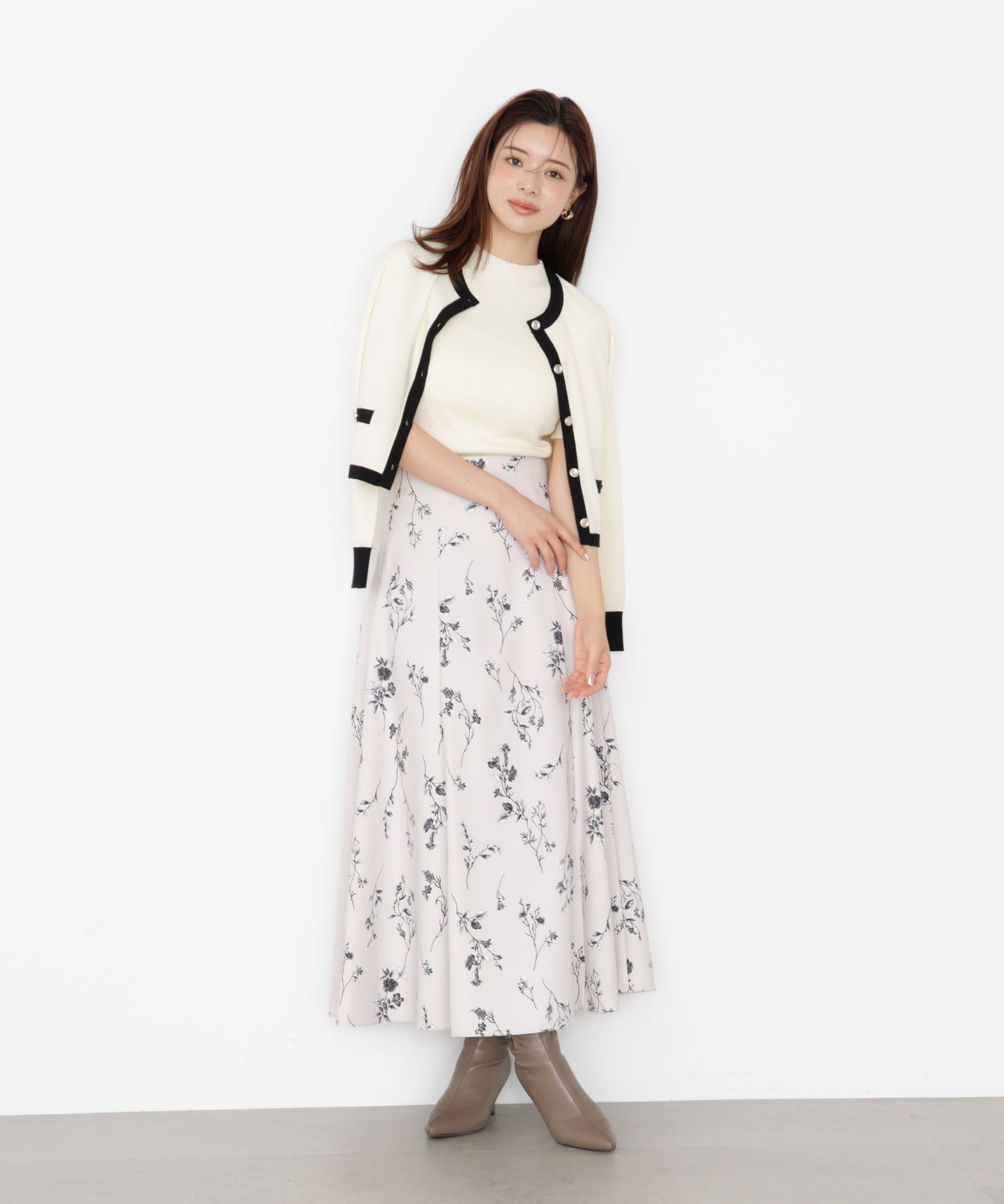 PROPORTION BODY DRESSING「＜ハンドウォッシャブル＞ニュアンス釦ニットアンサンブル 25AW」|ニット・セーター|