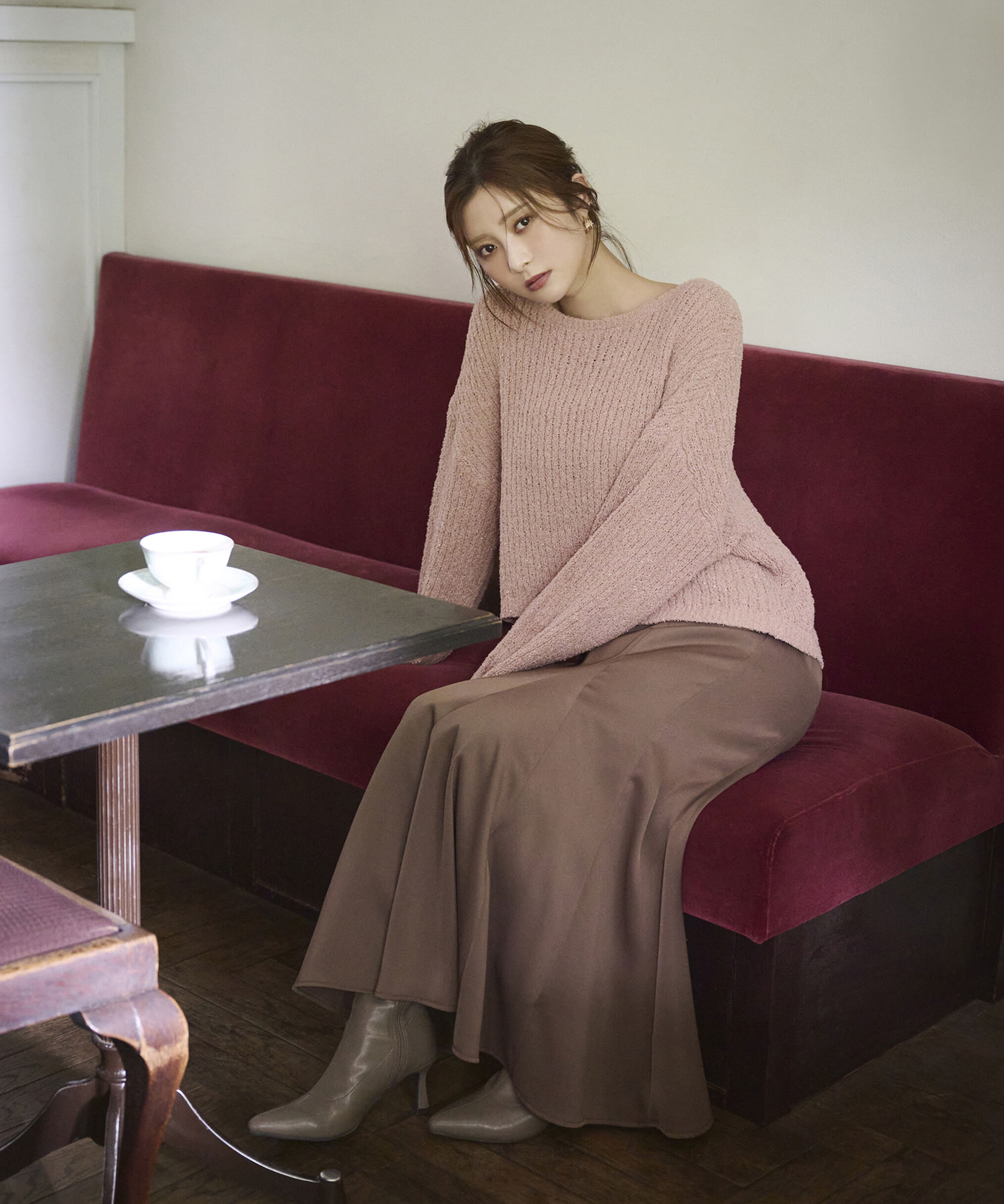 PROPORTION BODY DRESSING「フィルムモール短丈ニット 25AW」|ニット・セーター|