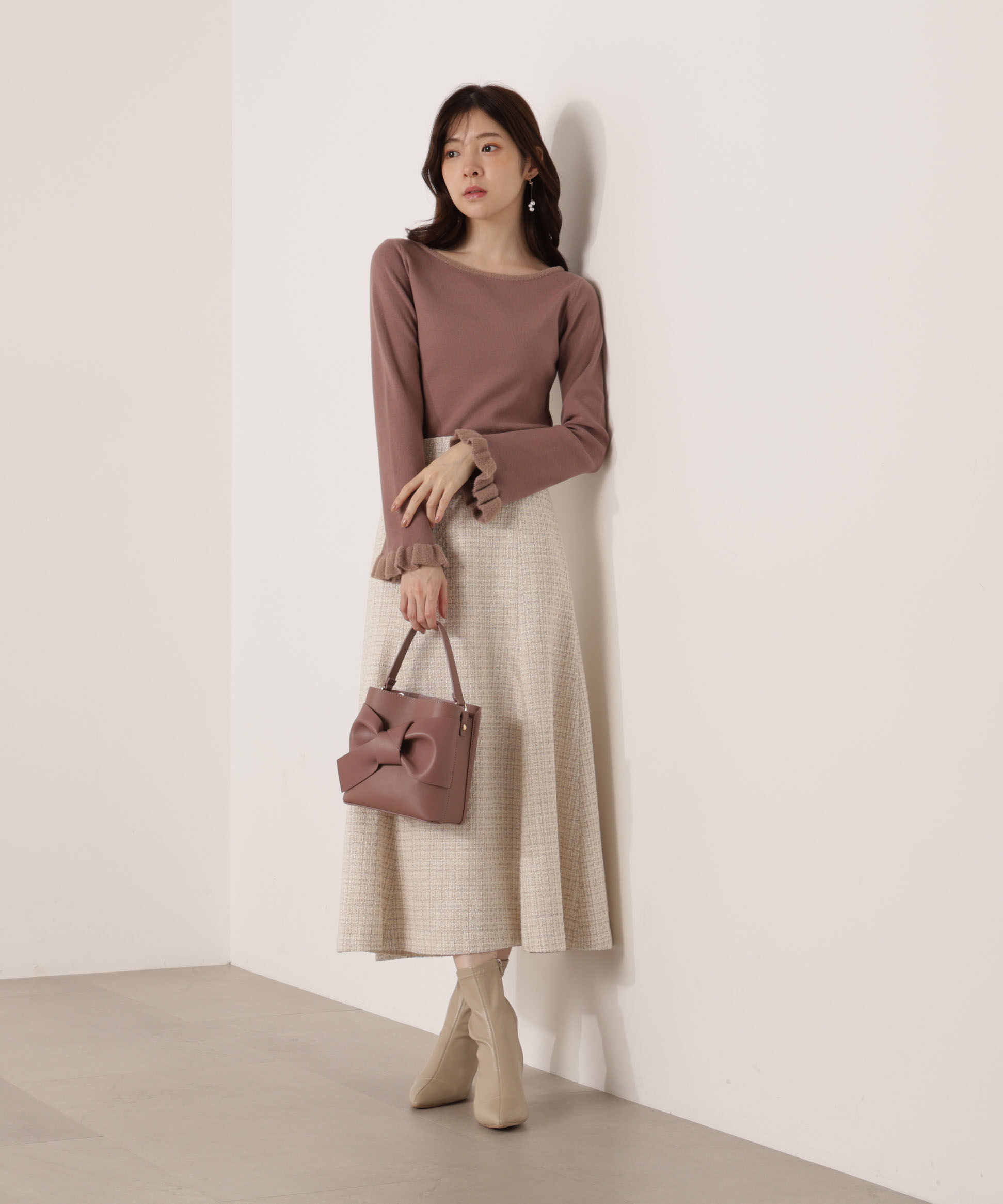 PROPORTION BODY DRESSING「ミックスツイードフレアスカート 25AW」|スカート|