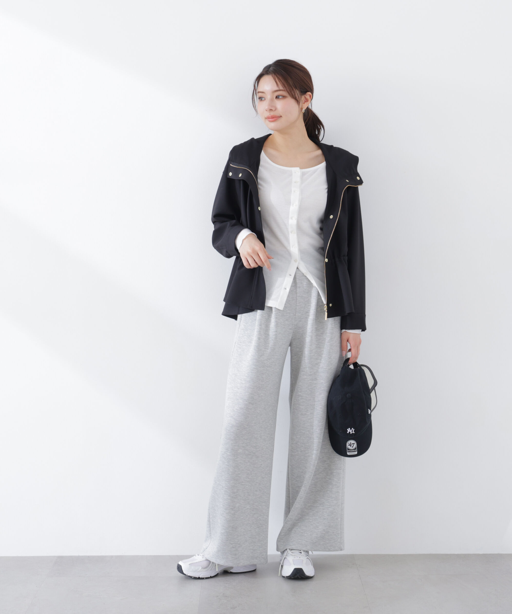 PROPORTION BODY DRESSING「〈a/mie〉カットイージーワイドパンツ　26SS」|その他|トップグレー1