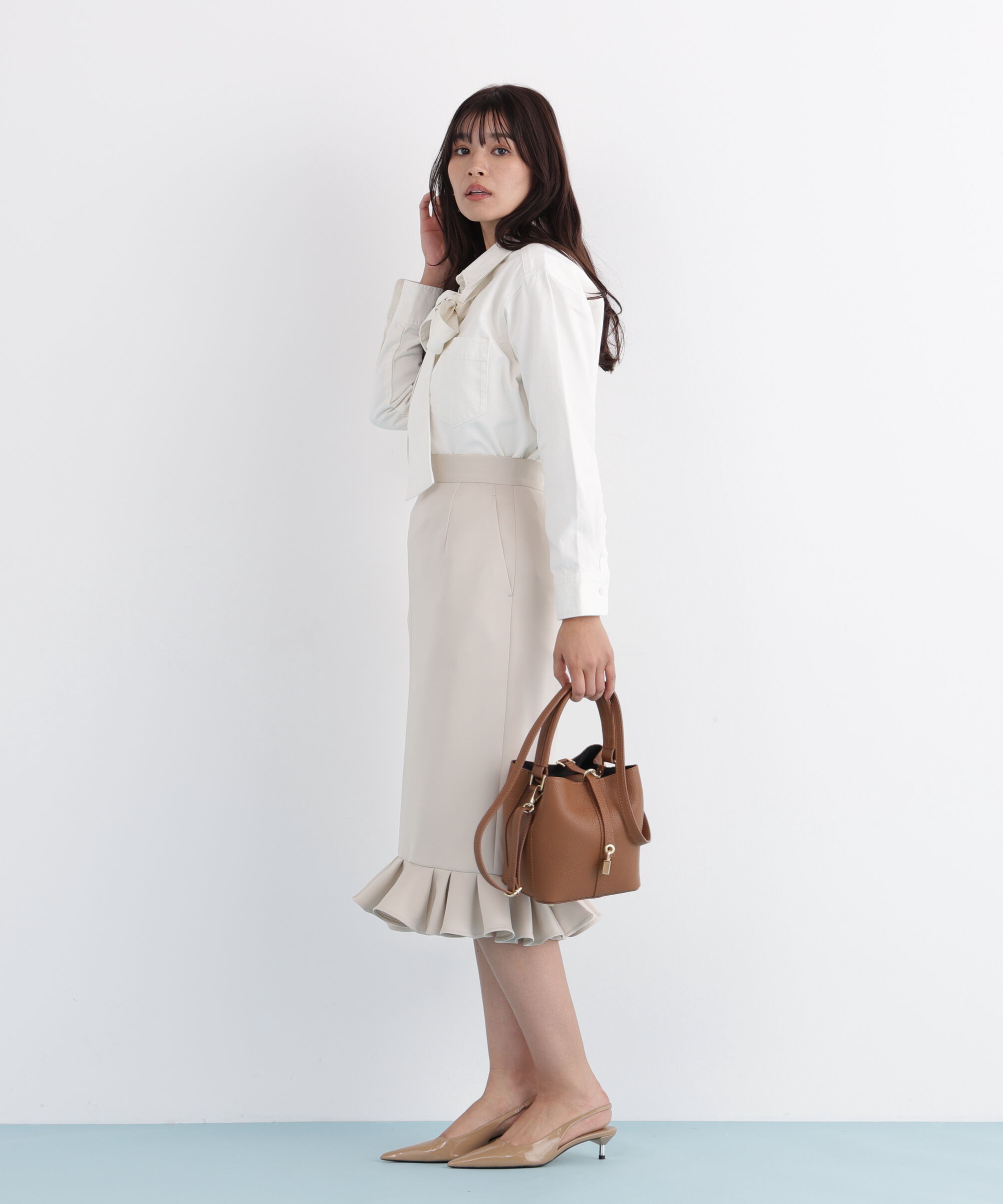  「ラッフルヘムジャージスカート」|スカート|