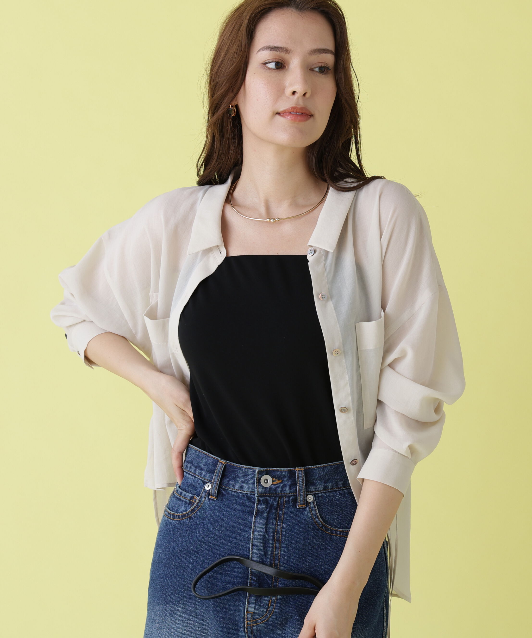  「シアーシャツ」|シャツ・ブラウス|ベージュ