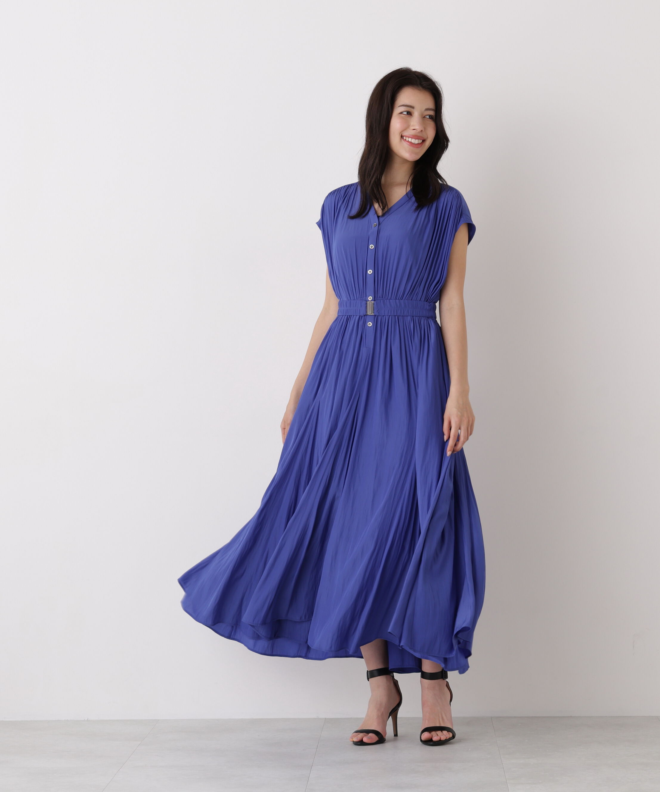  「カッセンロングフレアワンピース」|ワンピース|