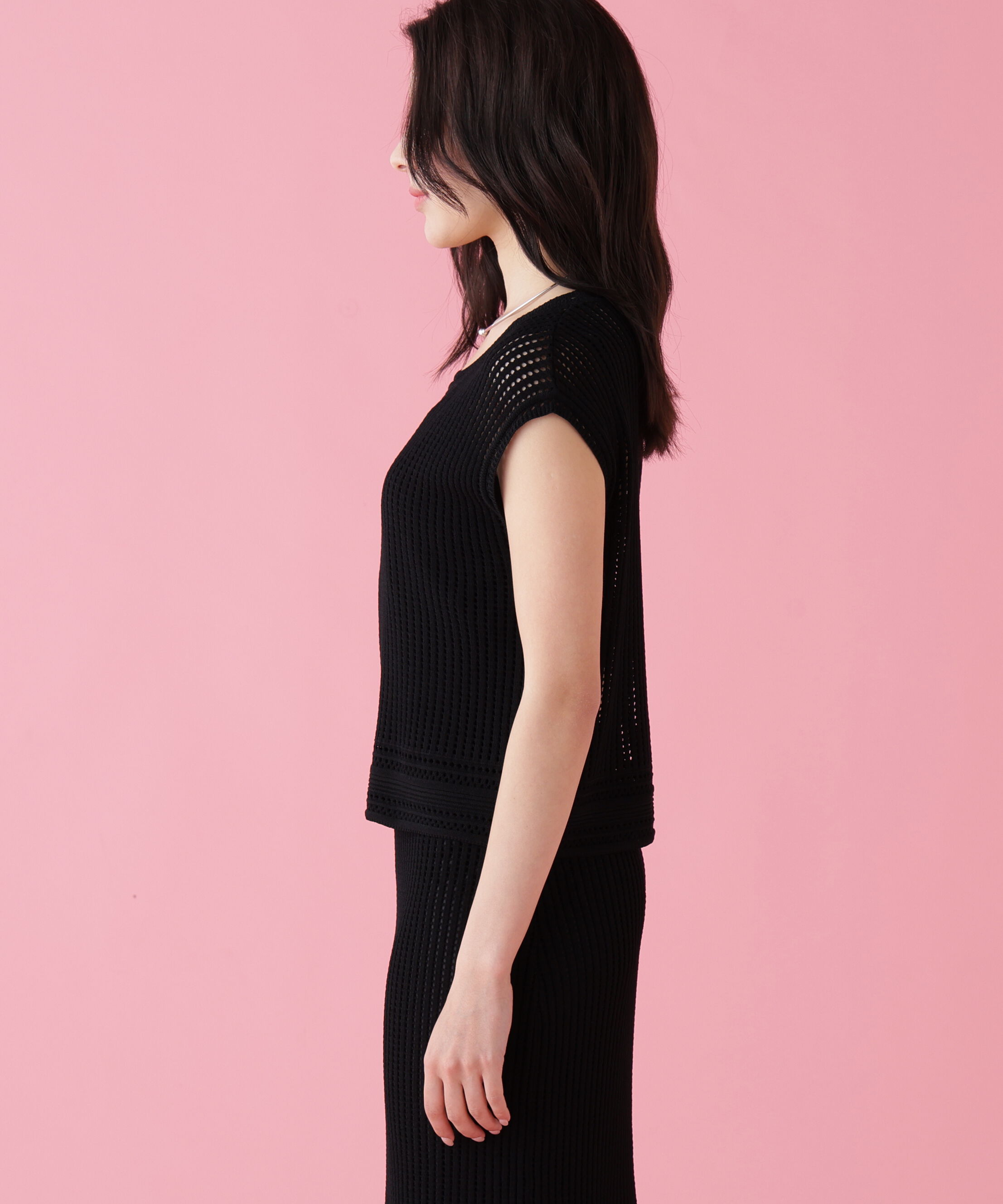  「メッシュニットプルオーバー」|ニット・セーター|