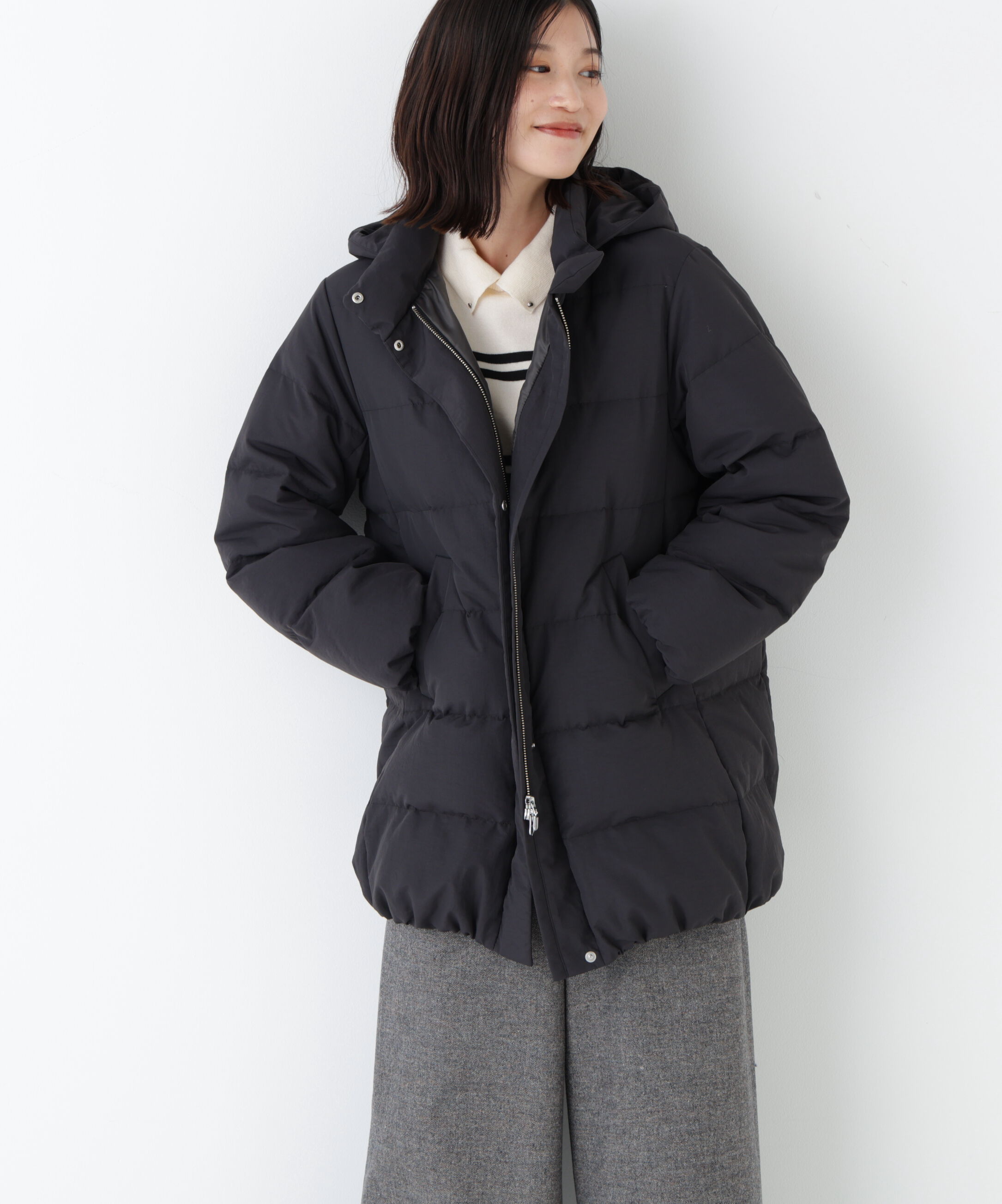  「◆フーディースタンドカラー２ｗａｙダウンコート」|その他|