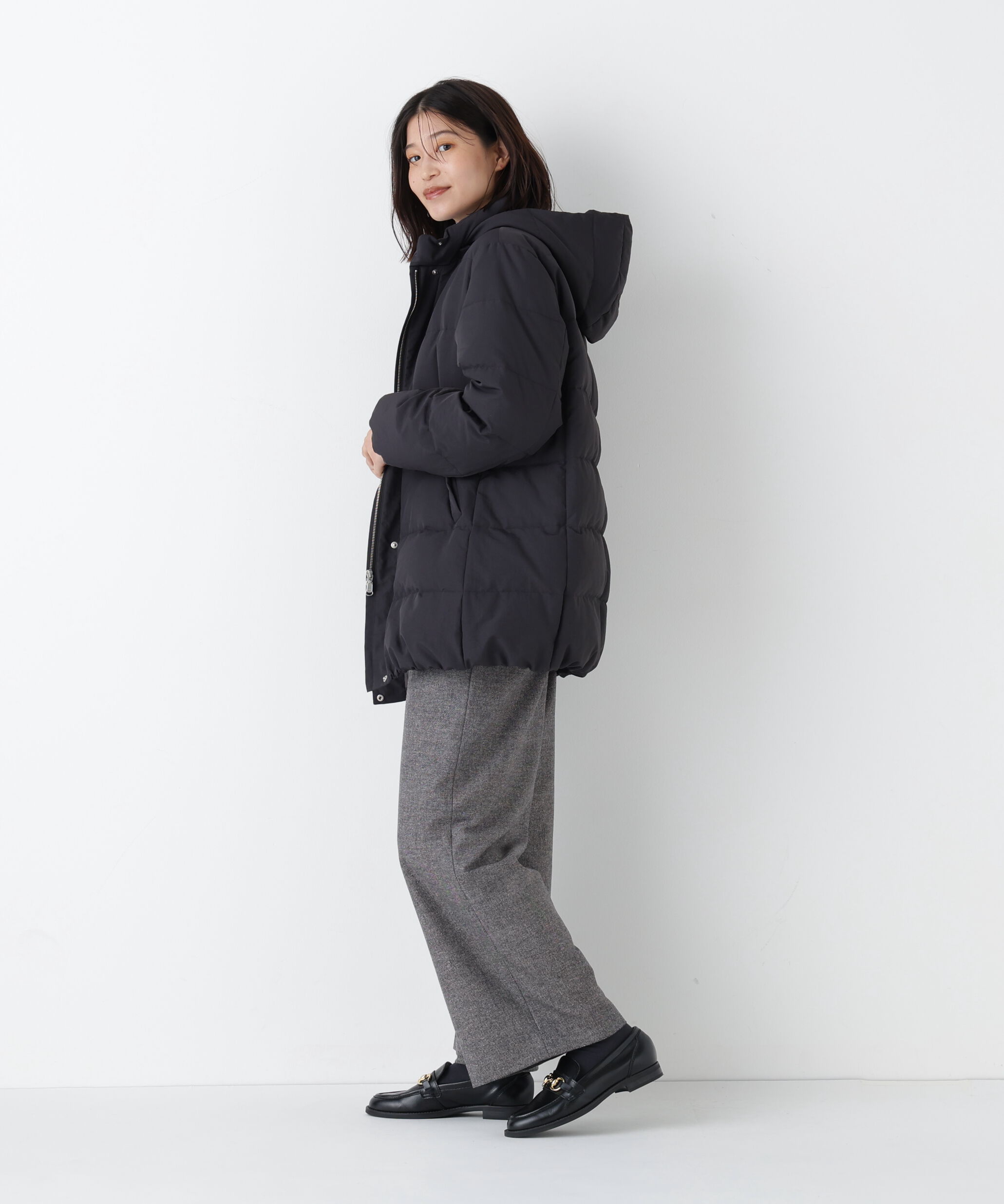  「◆フーディースタンドカラー２ｗａｙダウンコート」|その他|