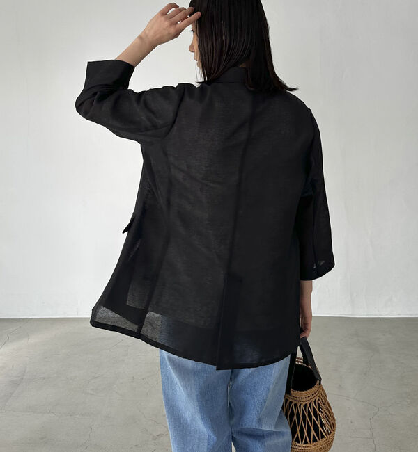 Doux archives「リネンライクシアージャケット」|テーラードジャケット|