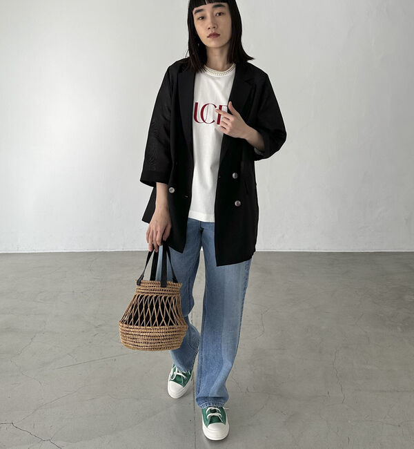 Doux archives「リネンライクシアージャケット」|テーラードジャケット|