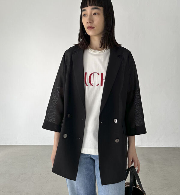 Doux archives「リネンライクシアージャケット」|テーラードジャケット|