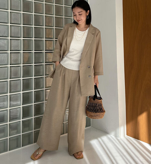 Doux archives「リネンライクシアージャケット」|テーラードジャケット|