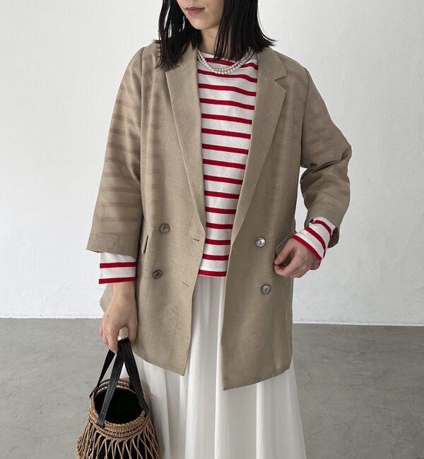 Doux archives「リネンライクシアージャケット」|テーラードジャケット|