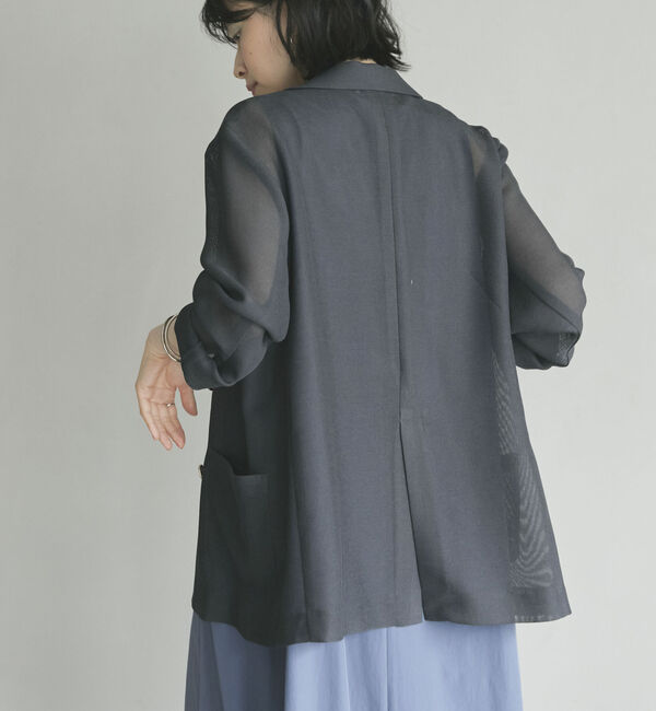 Doux archives「メッシュテーラードダブルジャケット」|テーラードジャケット|