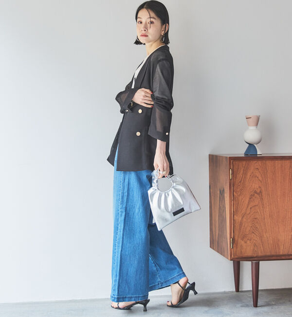 Doux archives「メッシュテーラードダブルジャケット」|テーラードジャケット|