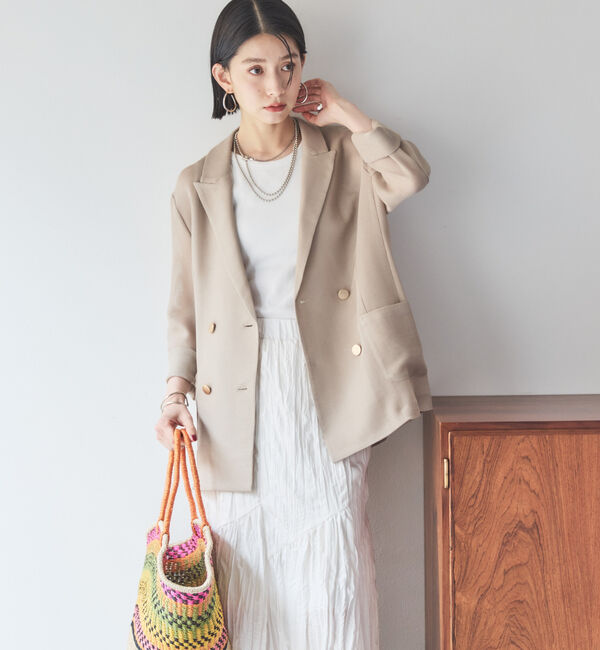 Doux archives「メッシュテーラードダブルジャケット」|テーラードジャケット|