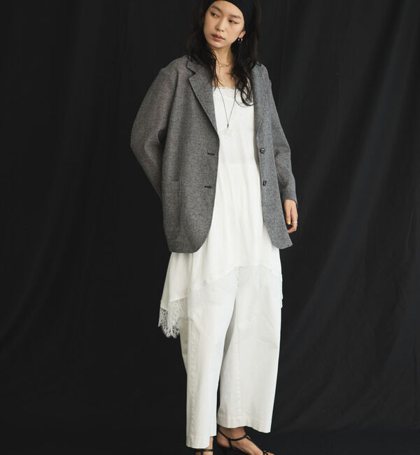 Doux archives「カラミツイードメッシュジャケット」|テーラードジャケット|