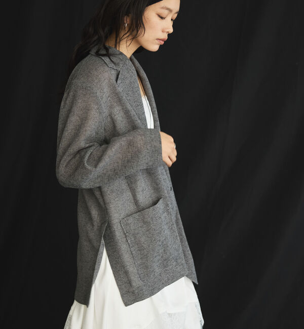 Doux archives「カラミツイードメッシュジャケット」|テーラードジャケット|