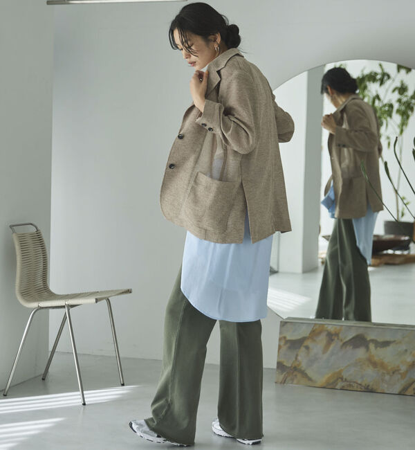 Doux archives「カラミツイードメッシュジャケット」|テーラードジャケット|