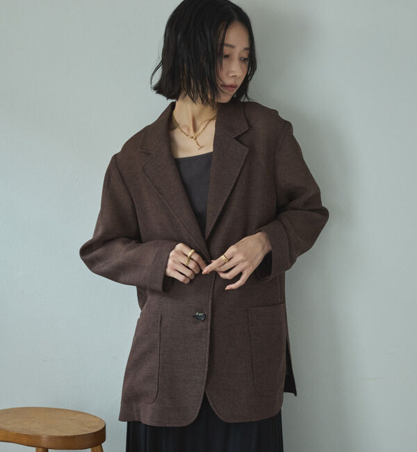Doux archives「カラミツイードメッシュジャケット」|テーラードジャケット|