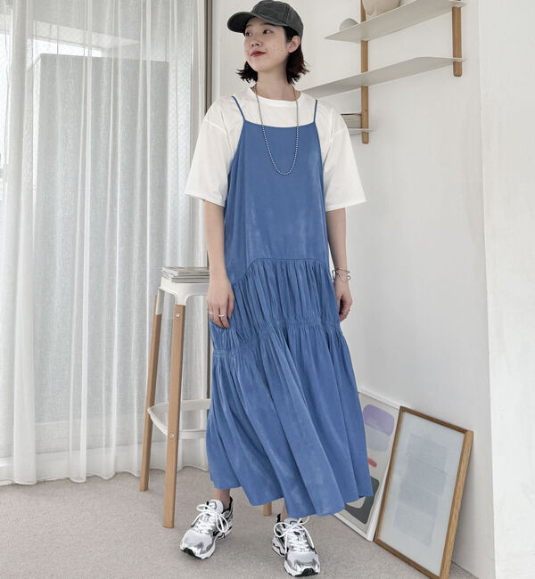 Doux archives「ニットＳＥＴティアードキャミワンピース」|ワンピース|