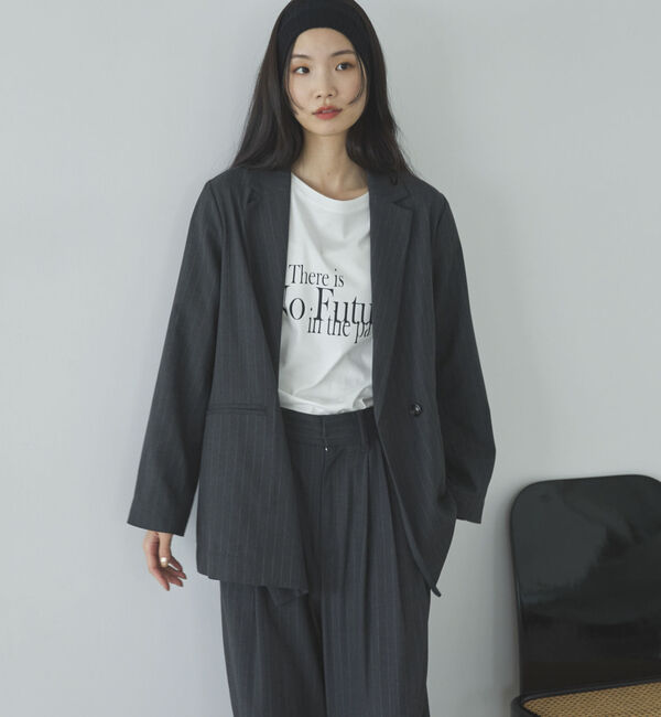 Doux archives「ストライプダブルテーラードジャケット」|テーラードジャケット|