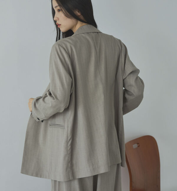 Doux archives「ストライプダブルテーラードジャケット」|テーラードジャケット|